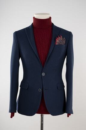 Kircilli Tek Dugme Penye Ceket Gri Erkek Blazer Ceket 424 Blazer Ceket Erkek Giyim Gri