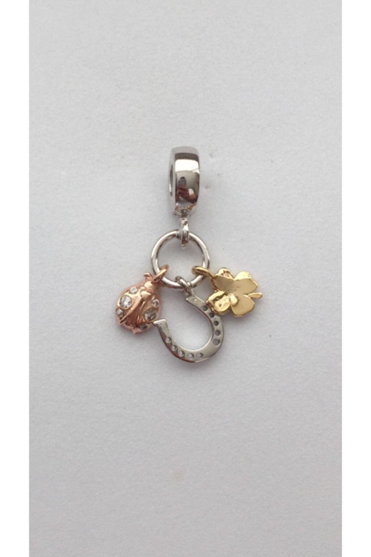 CHARM TO CHARM Kadın Gümüş Renk  Model 3'lü Uğur Charm
