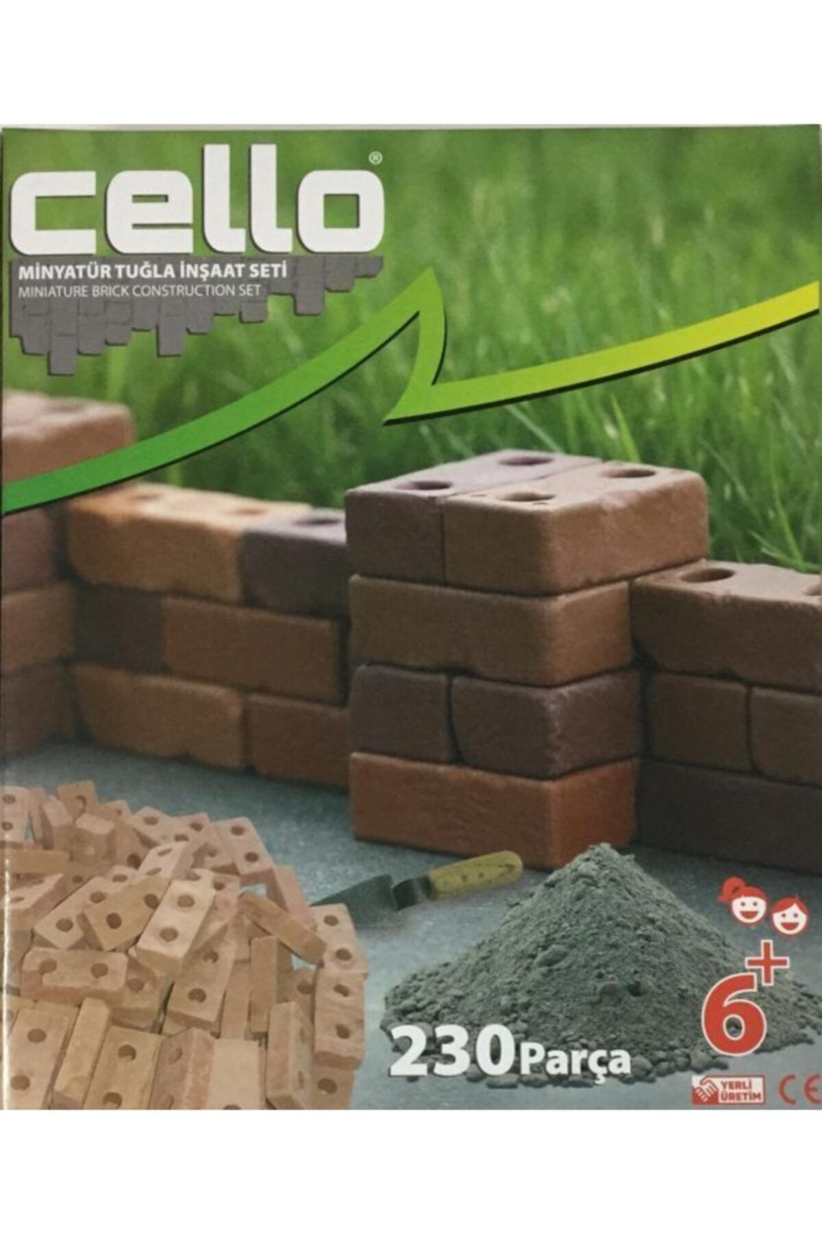 CELLO Oley Toys Tuğla Ve Harç Kullanılarak Yapılan Minyatür Evin Yapın