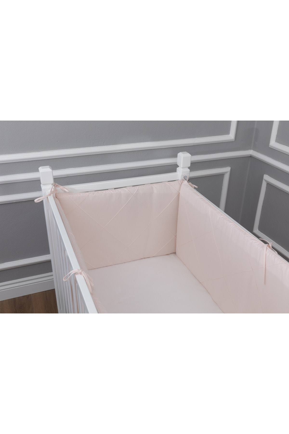 MAYA BABY Klasik Yan Koruma Seti 3 Parça 70x140 Pudra