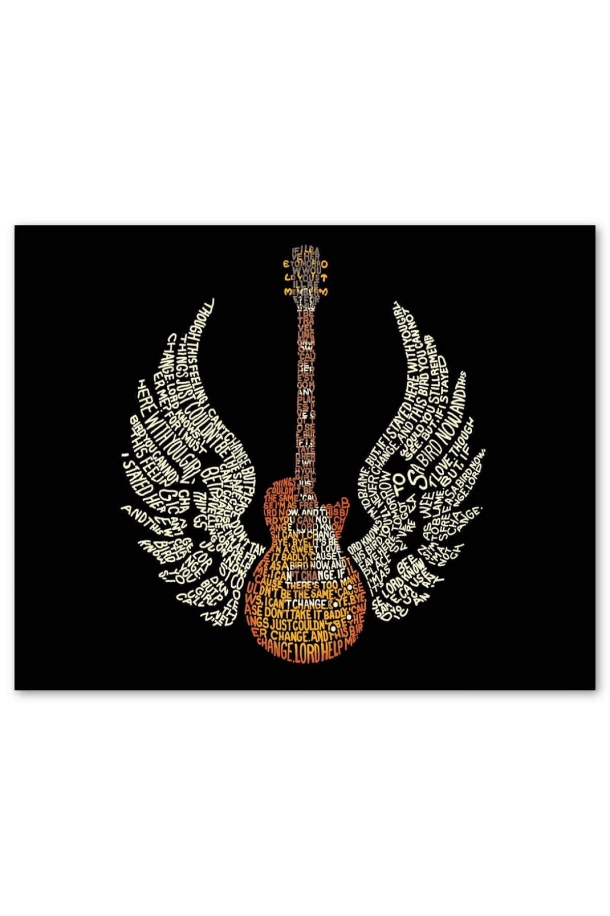 cakatablo ahsap tablo sarki sozleri melek kanatli gitar 35x50 cm boyut fiyati yorumlari trendyol
