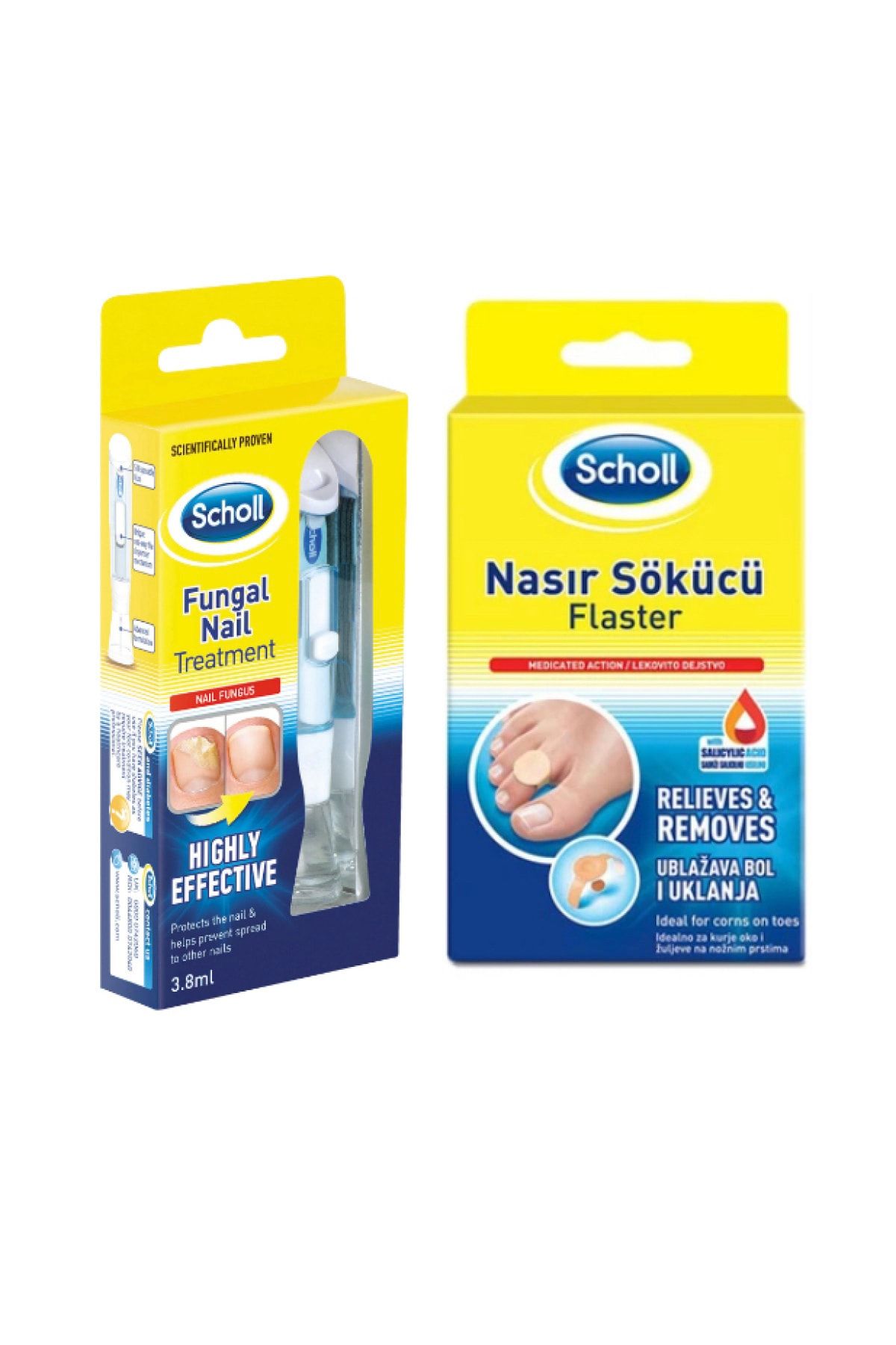 Scholl Tırnak Mantarı Giderici + Nasır Sökücü Flaster 8 Adet