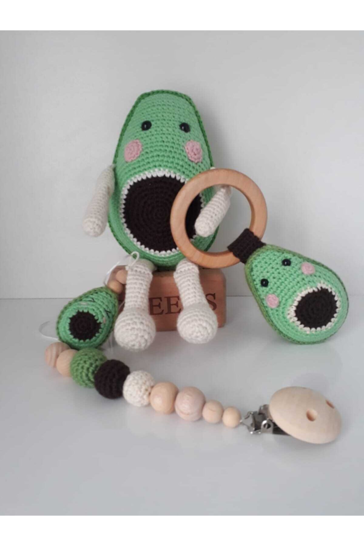 OYUNCAKPARK Avokado Yeni Doğan Seti Amigurumi Organik Oyuncak