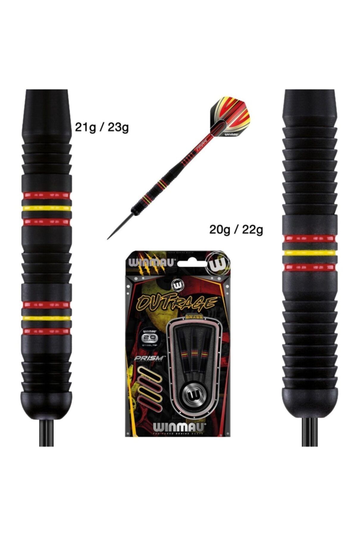 WINMAU Outrage Brass 23gr Dart Oku