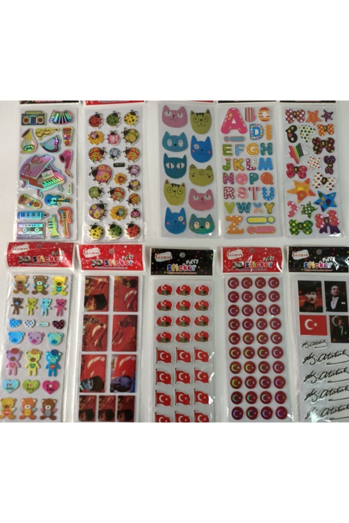 Ticon 3d Sticker 10'lu Paket