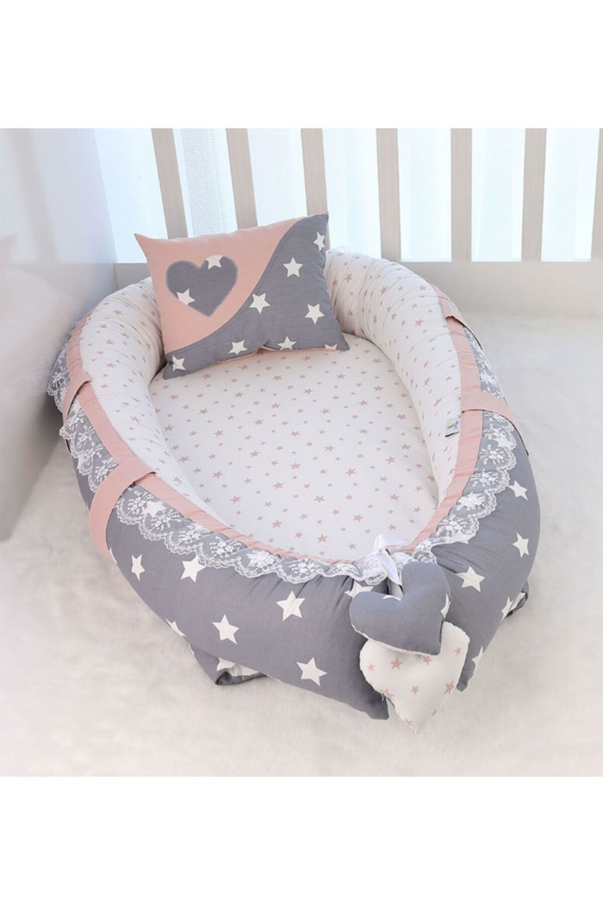 Umaybebek Unisex  Bebek Beyaz Uyku Yatağı