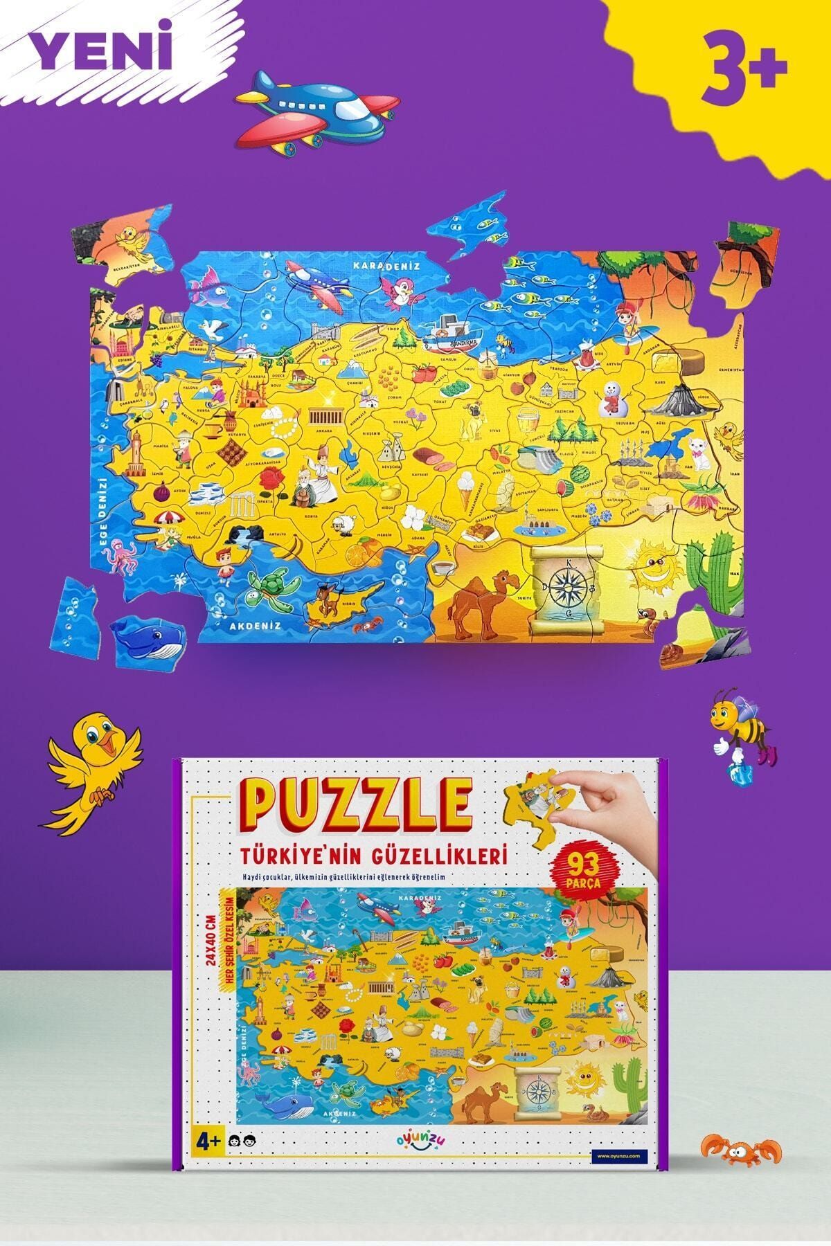 Oyunzu Ülkemizin Güzelliklerini Öğrenelim 93 Parça Puzzle