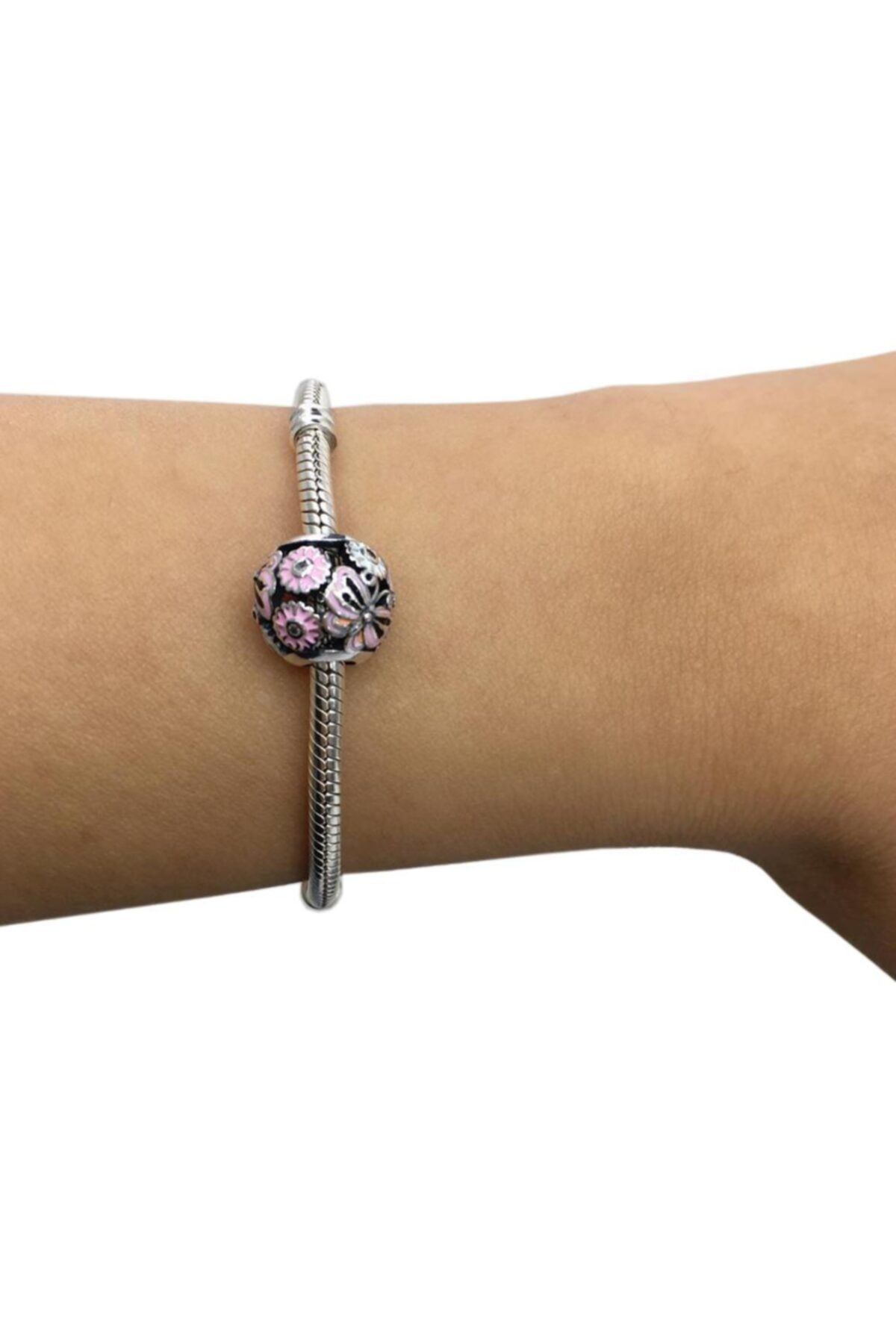My Story Pembe Kelebekler Gümüş Charm