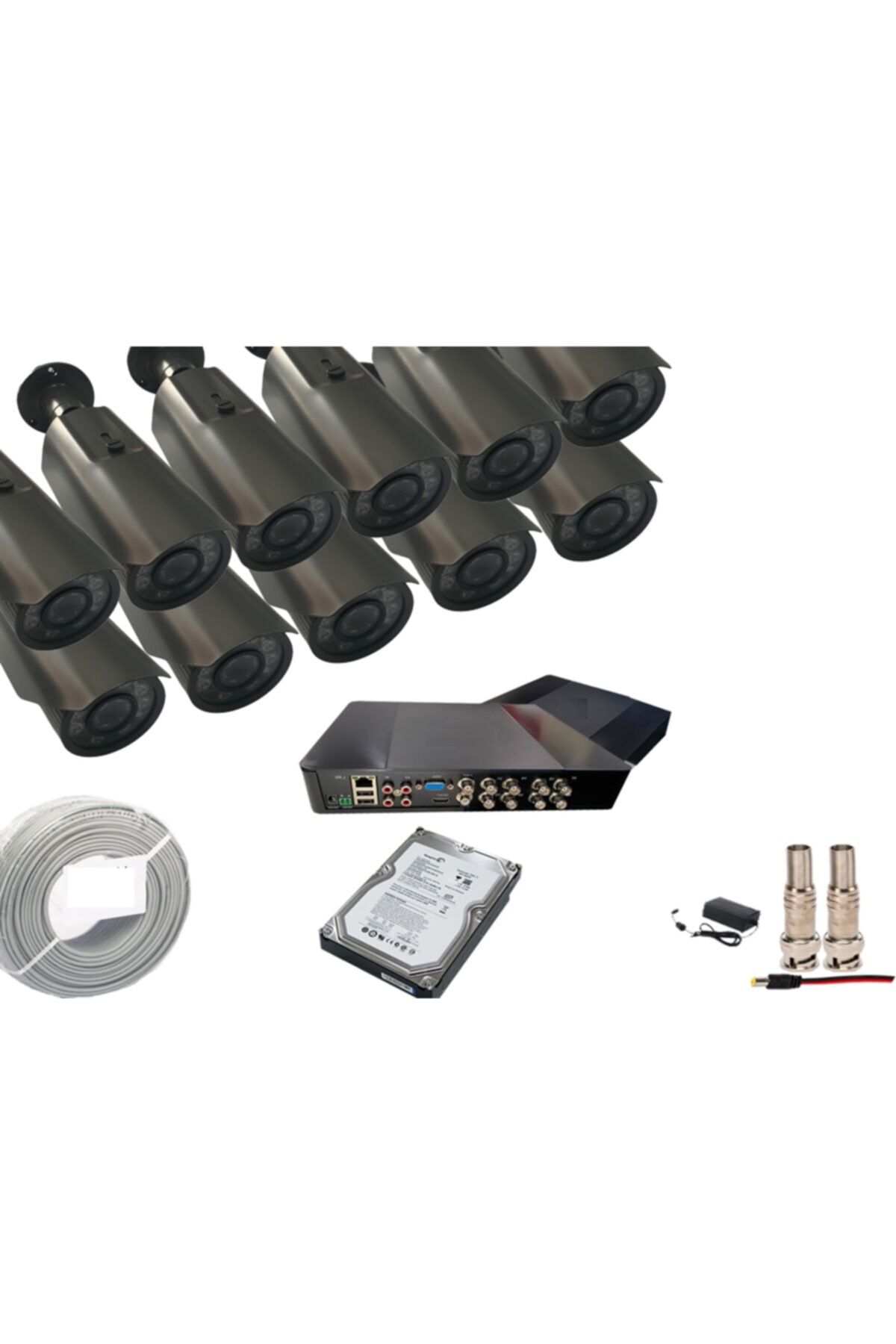 PROMISE 11 Kameralı Set 3mp 1080p Full Hd Metal Samsung Kasa Paket Sistem Harddisk Dahil