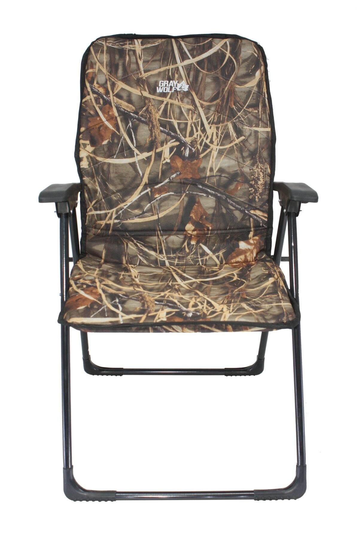 GRAY WOLF Katlanır Masalı Kamp Sandalyesi Saz Desen