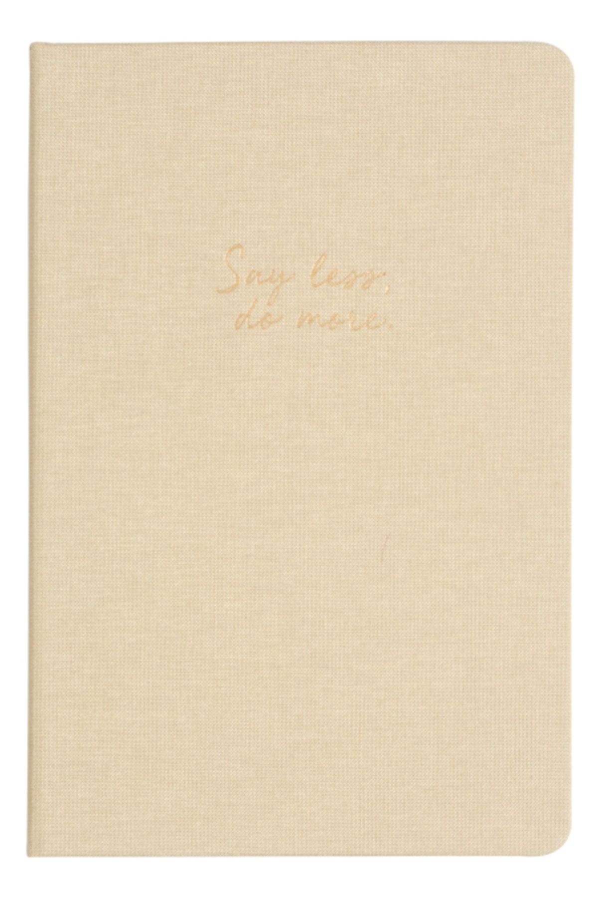 Matt Notebook 14x20 Sert Kapak Defter Noktalı Bej