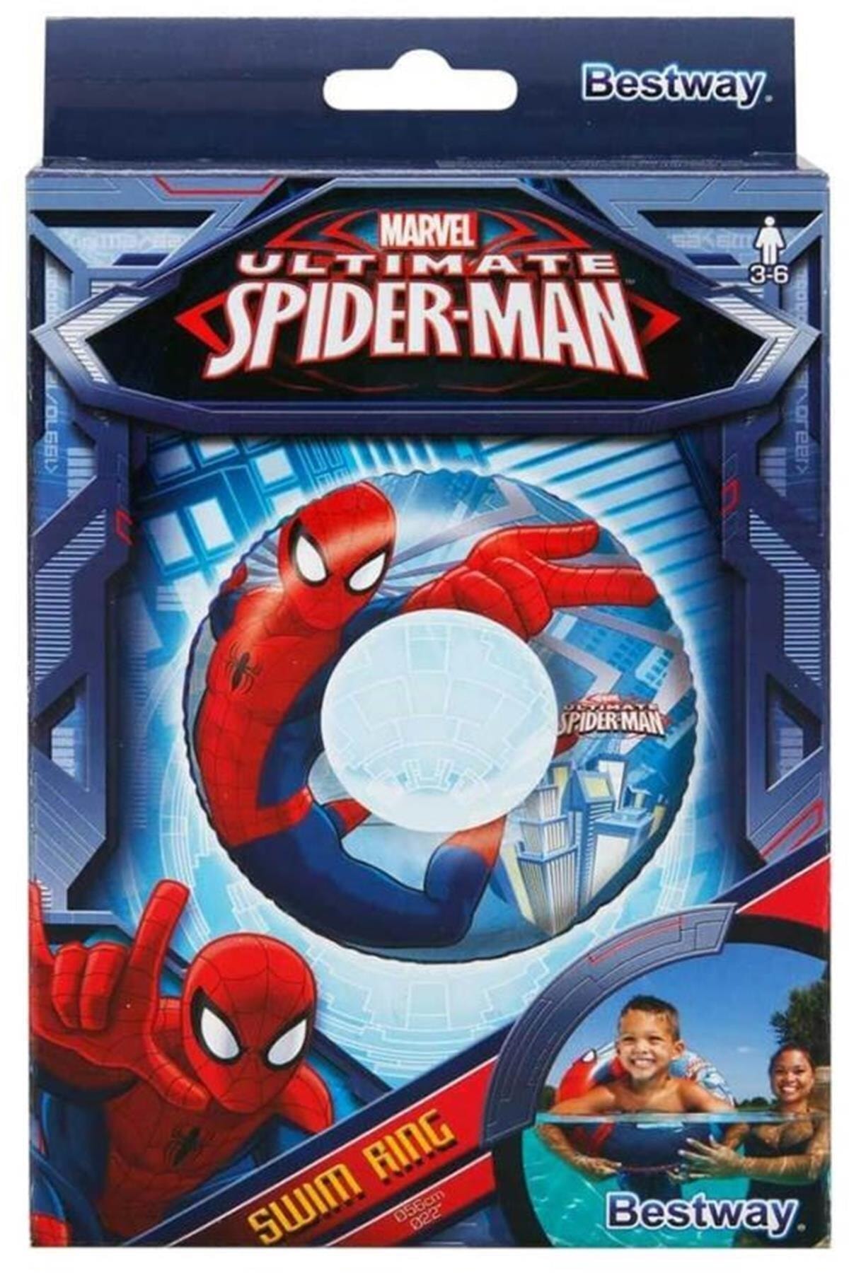 BESTWAY Spiderman Lisanslı 3 'lü Set (simit+kolluk+top)