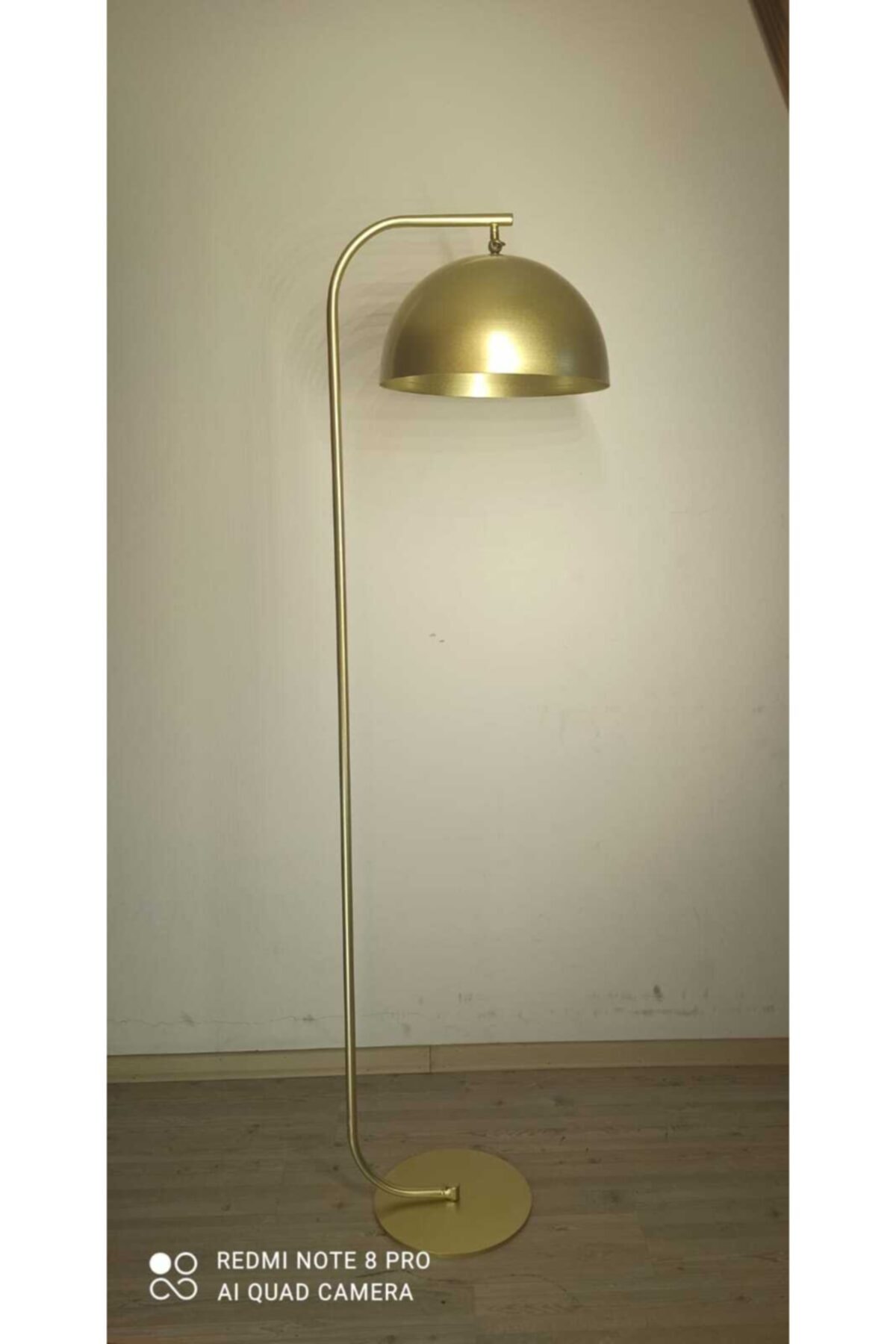 Rsylight Rys Retro Metal Dekoratif Rustik Mafsallı Gold Rustik Köşe Lambası Başlık Çap:40 Cm