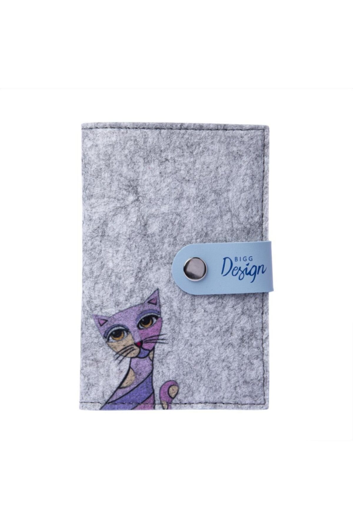Biggdesign Owl And City Keçe Pasaport Kabı
