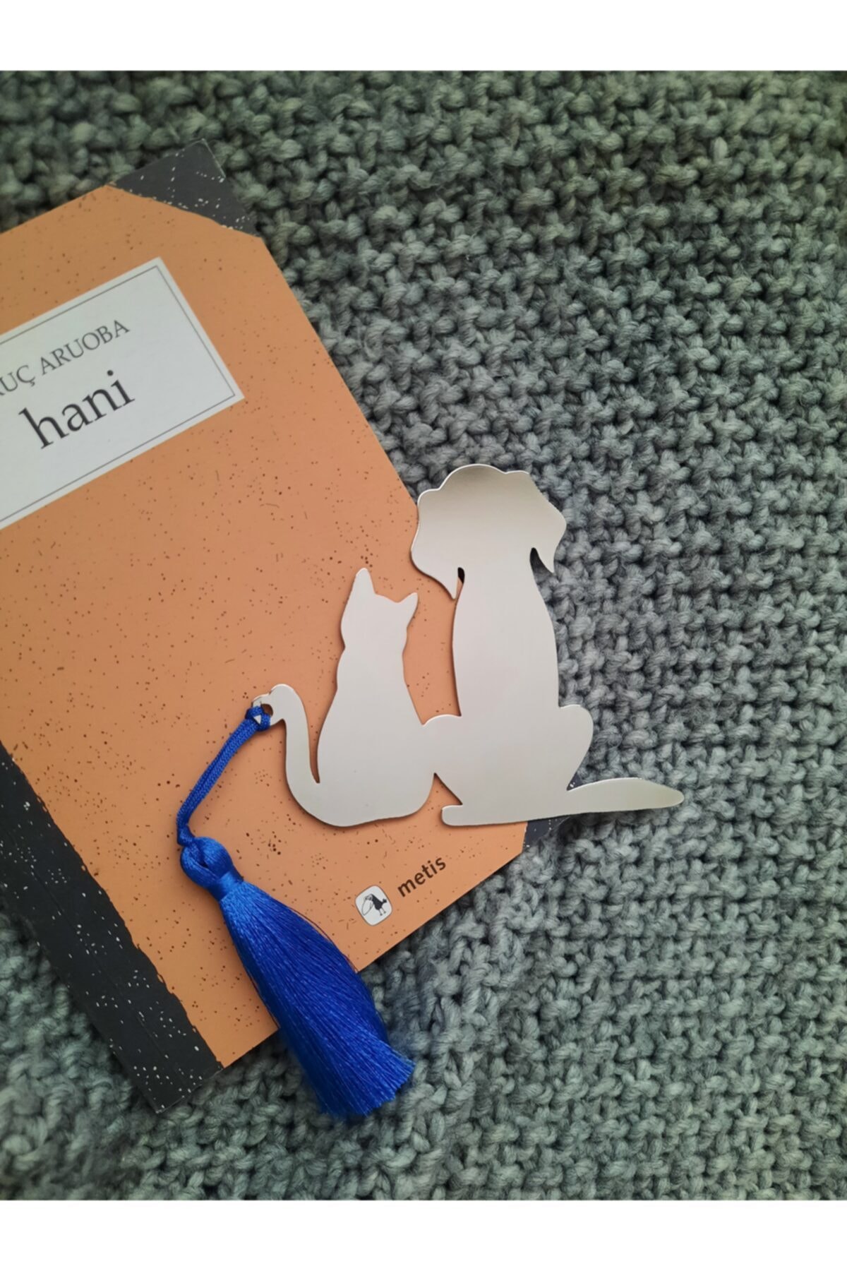 Jewelizm Metal Kitap Ayracı Kedi Ve Köpek