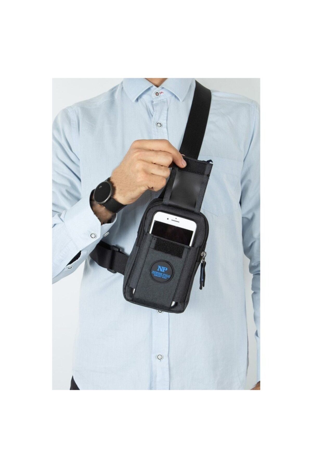 ZAİDİNG Unisex Kanvas Telefon Bölmeli Bel Ve Çapraz Omuz Çantası
