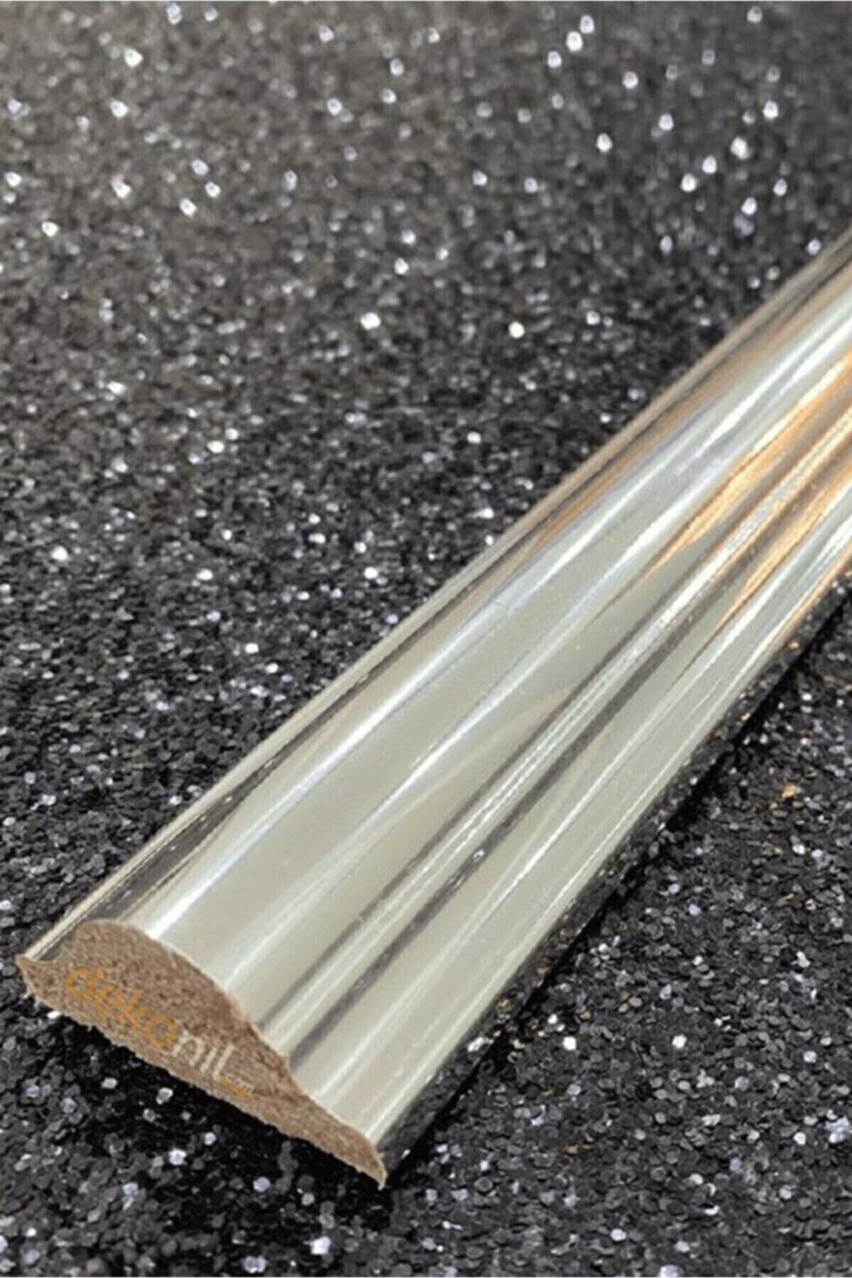 Dekonil Silver Gümüş Duvar Çıtası 4 Cm (2,4 Metre-2 Boy 120 Cm)