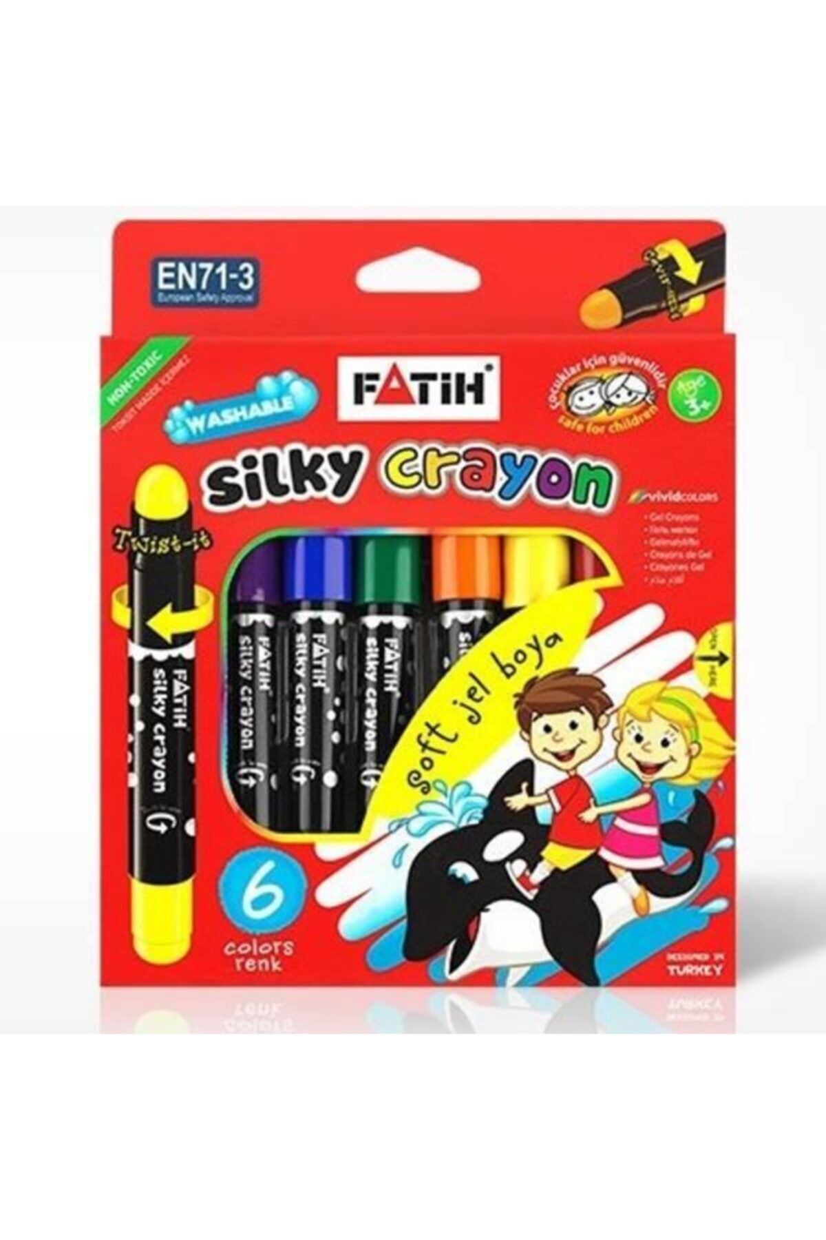 Fatih Silky Crayon Soft Jel Boya 6 Renk