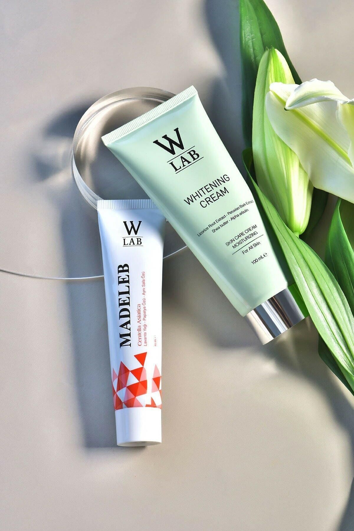 LAB W- Kozmetik Beyazlatıcı Krem 100 Ml Ve Madeleb Krem 40 Ml