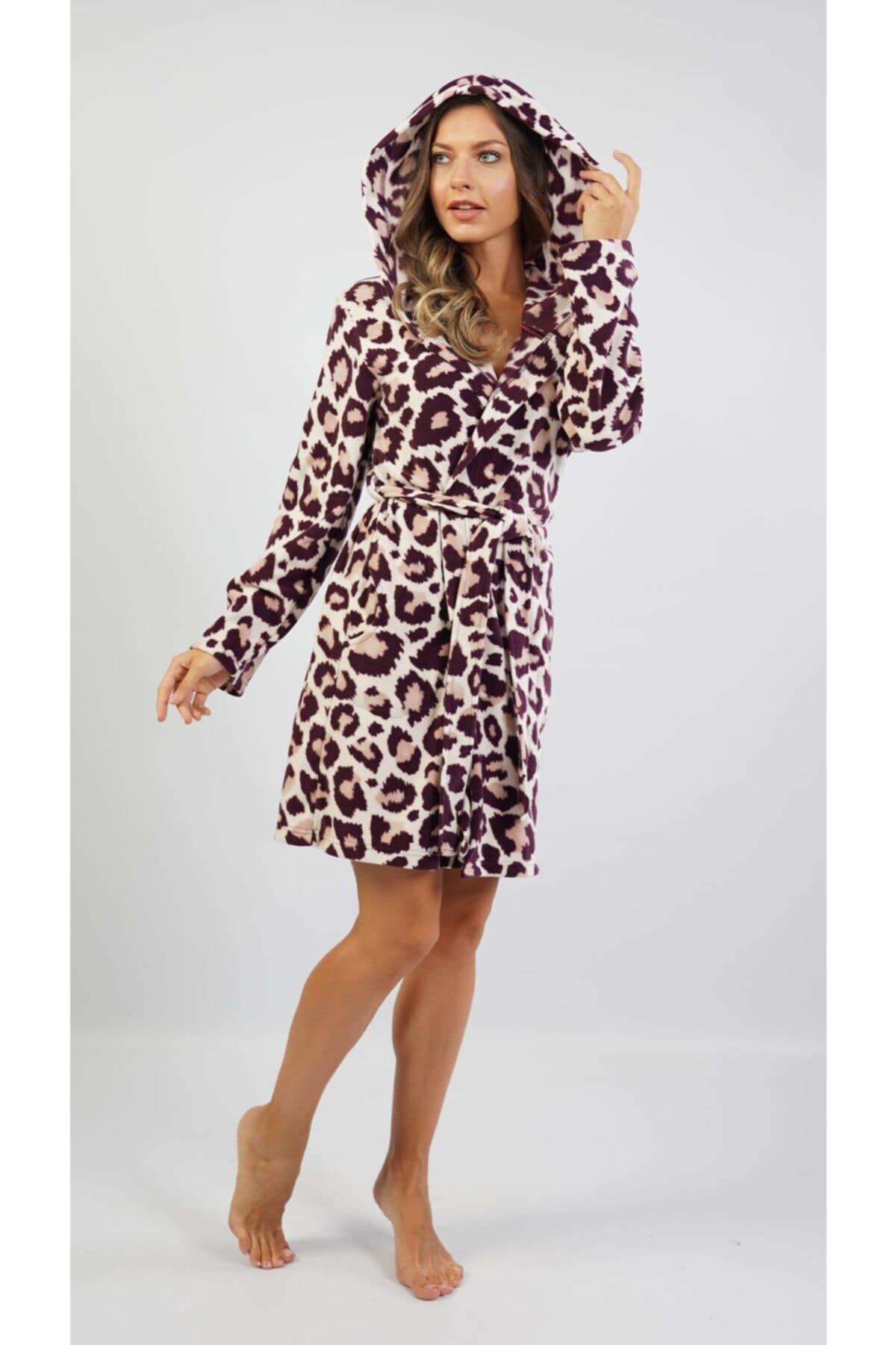 VİENETTA 103147-6199 kadın Polar Brown Sabahlık