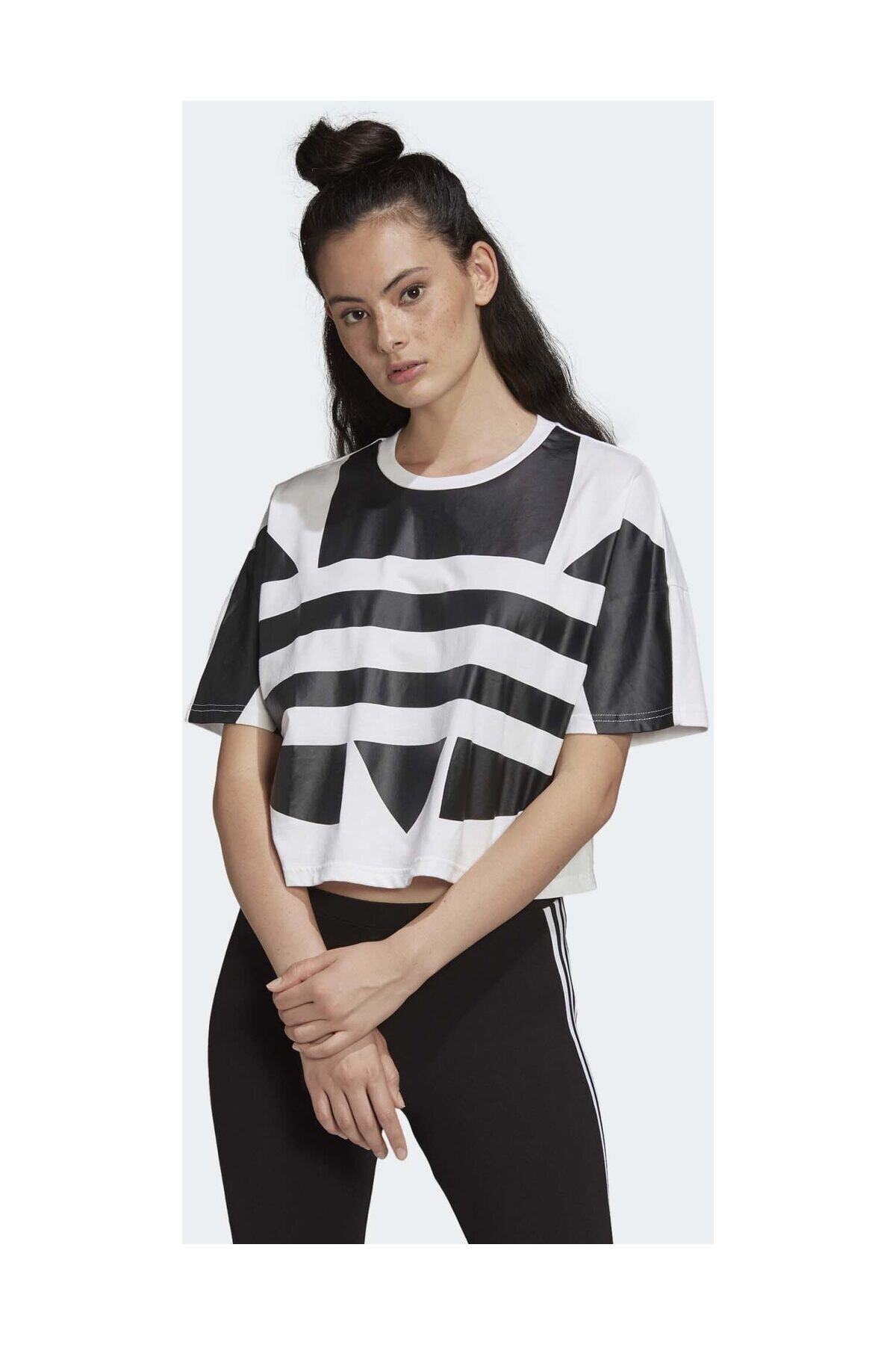 adidas Kadın Beyaz Large Logo Tişört