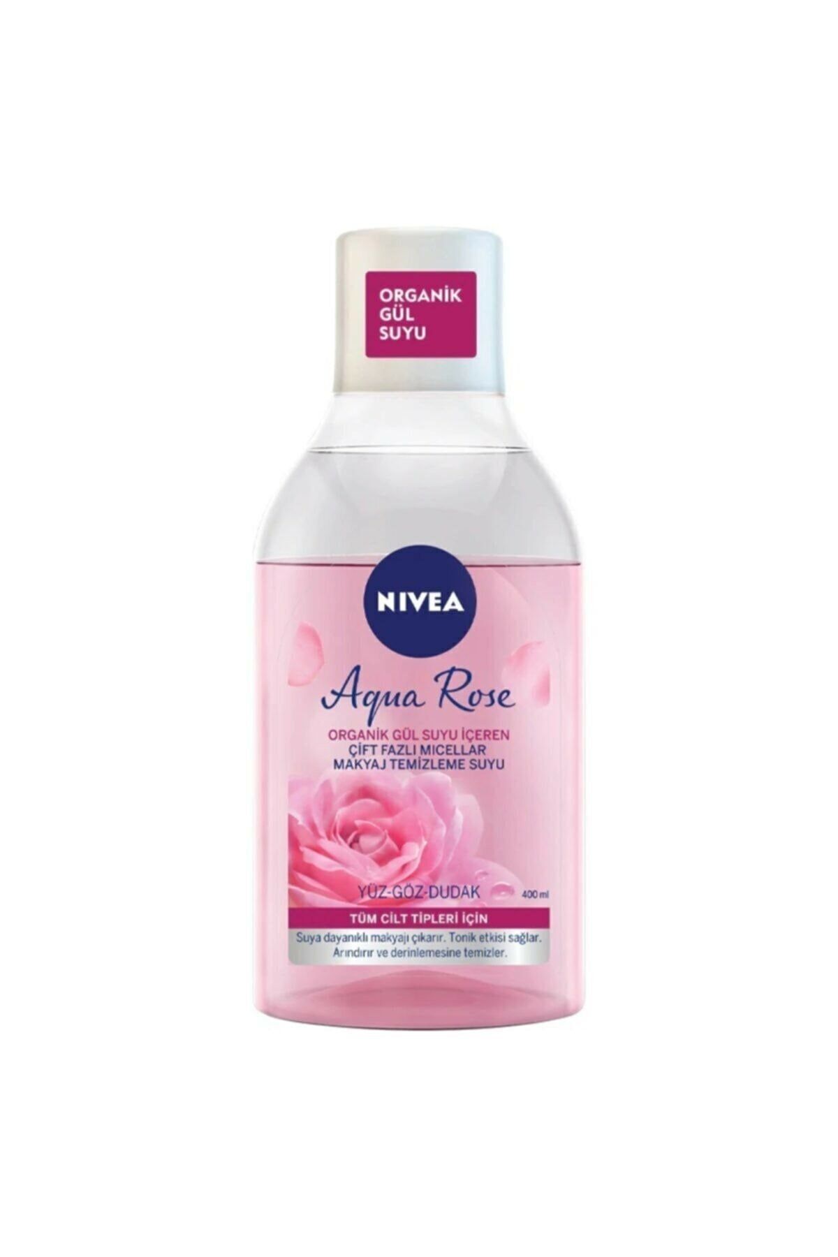 Nivea Aqua Rose Organik Gül Suyu Içeren Çift Fazlı Makyaj Temizleme Suyu 400ml