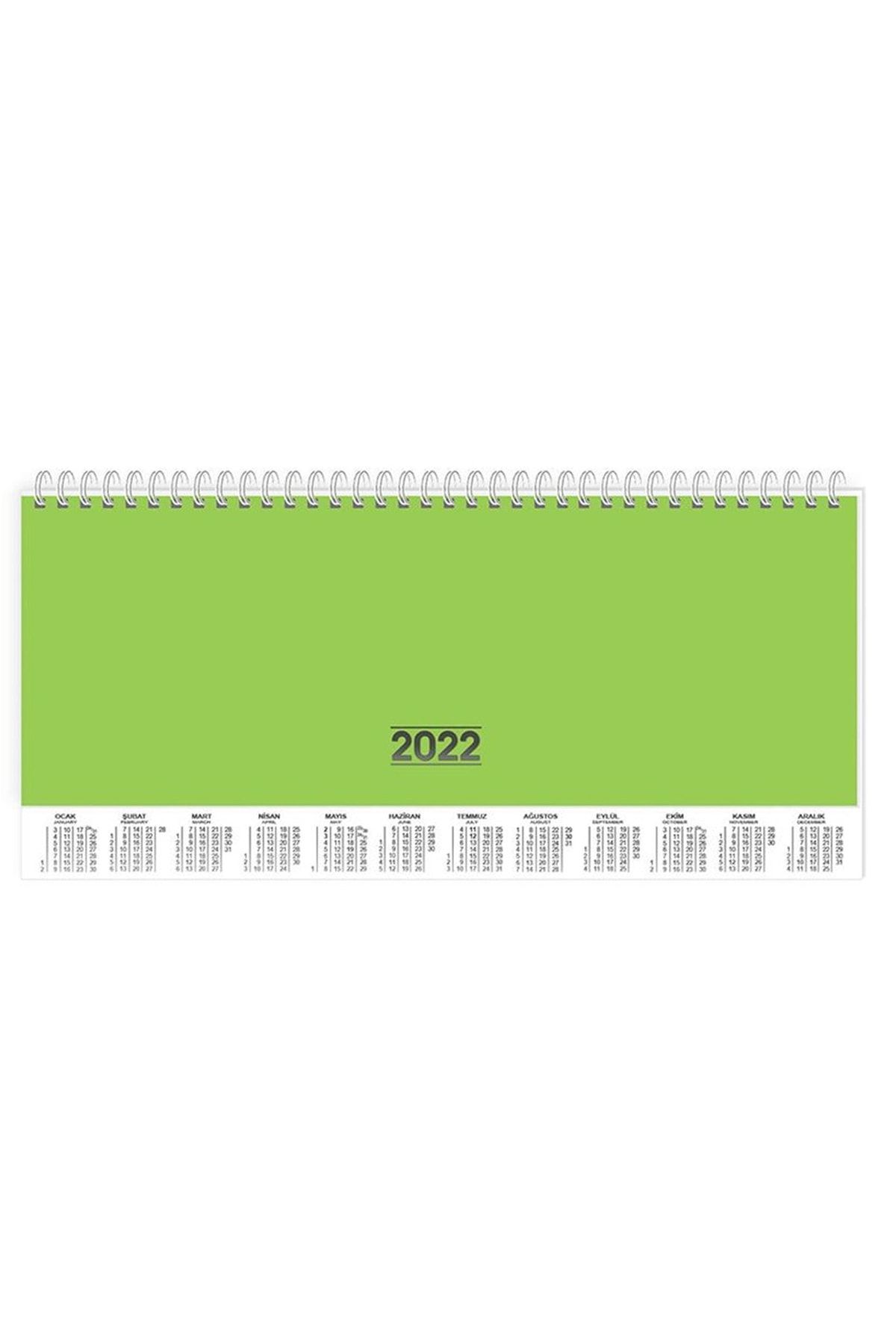 KESKİN COLOR Keskin 12x33.5 2022 Haftalık Spiralli Masa Takvimi Plastik Kpk (aj-80) Yeşil