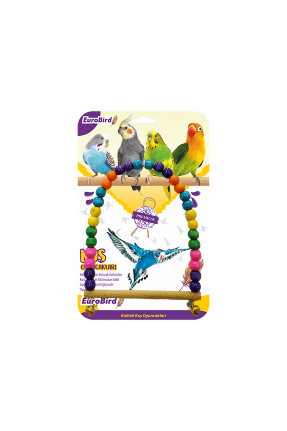 Durbuldum Eurobird Kuş Oyuncağı Boncuklu Oval Salıncak