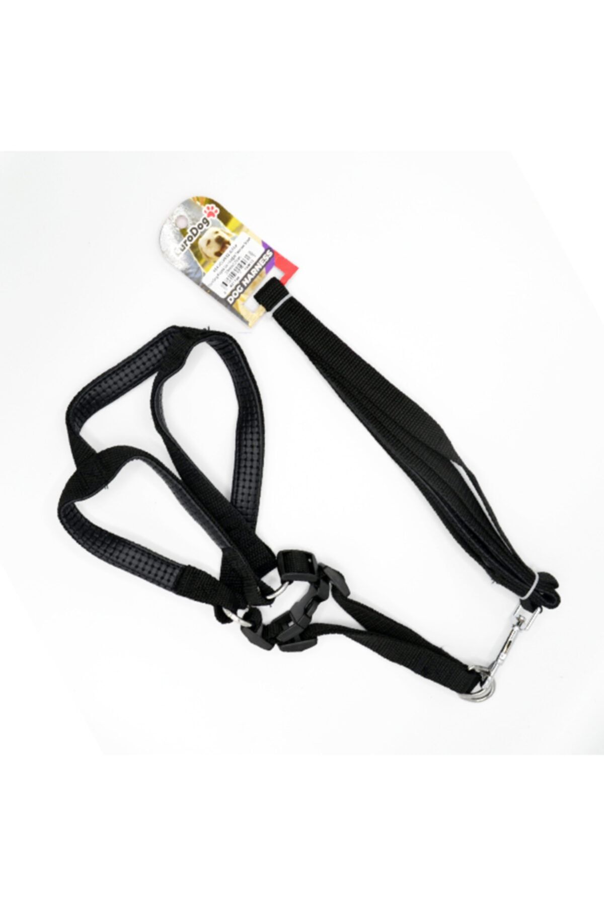 Durbuldum Eurodog Köpek Uz.+göğüs Tasması Siyah 20mmx120cm