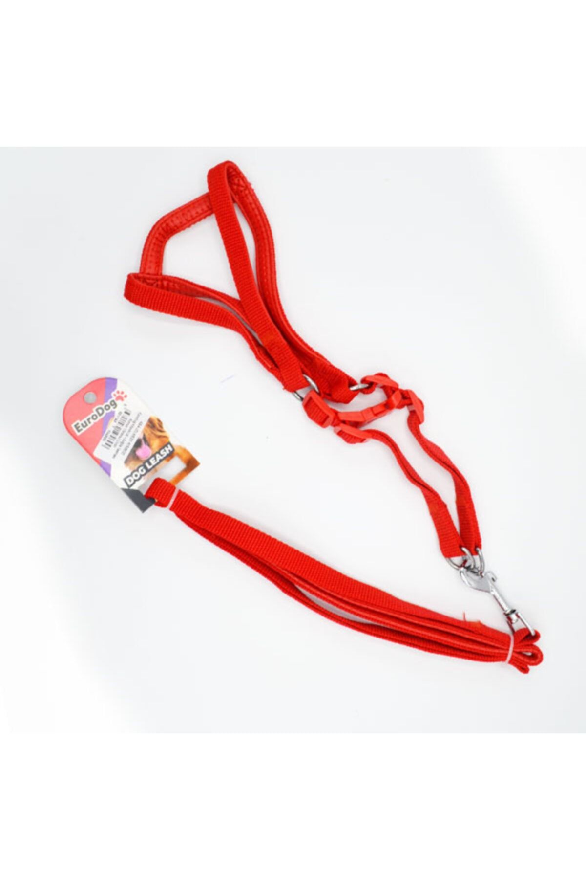 Durbuldum Eurodog Köpek Uz.+göğüs Tasması Kırmızı 15mmx115cm