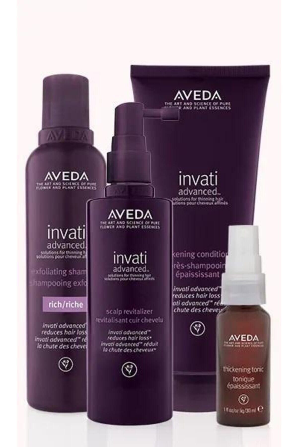LAVEY Aveda 3 Adımlı Invati Advanced Saç Dökülmesine Karşı Bakım Seti: Zengin Doku 018084027066