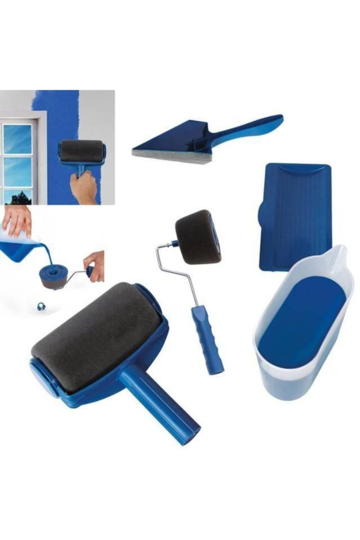 Durbuldum Paint Roller Damlatmayan Boya Rulosu Set Duvar Boyama Seti