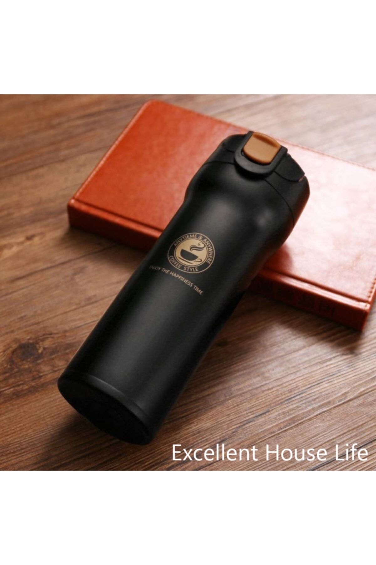 Excellent House Life 500ml Paslanmaz Çelik Kahve Termosu Siyah - %100 Sızdırmaz Vakum Yalıtım