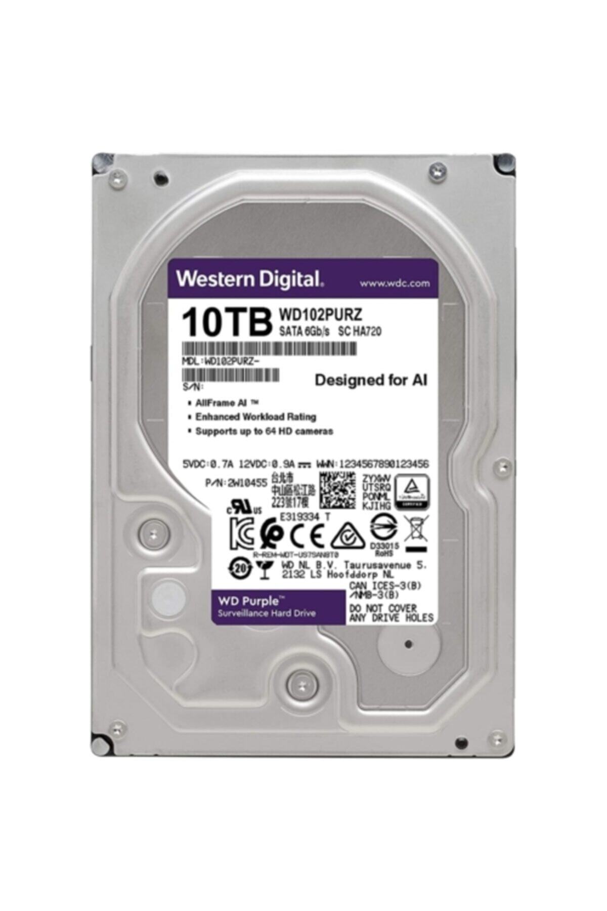 WESTERN DIGITAL Wd Purple 3,5 10tb 256mb 7200rpm Wd102purz