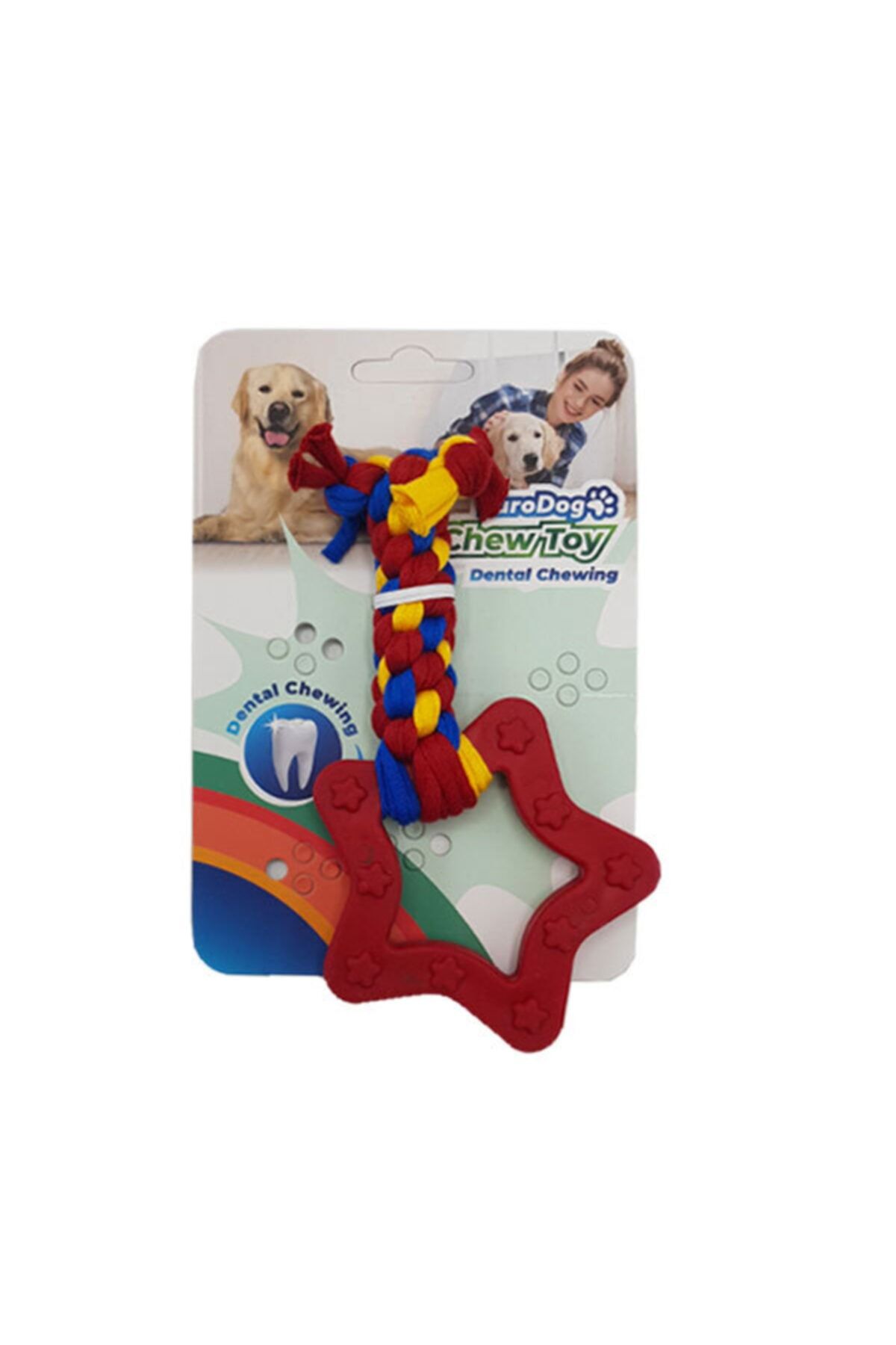 See Me Eurodog Pls.yldz Diş Kaşıma 14,5cm (sarı-kır-mavi)