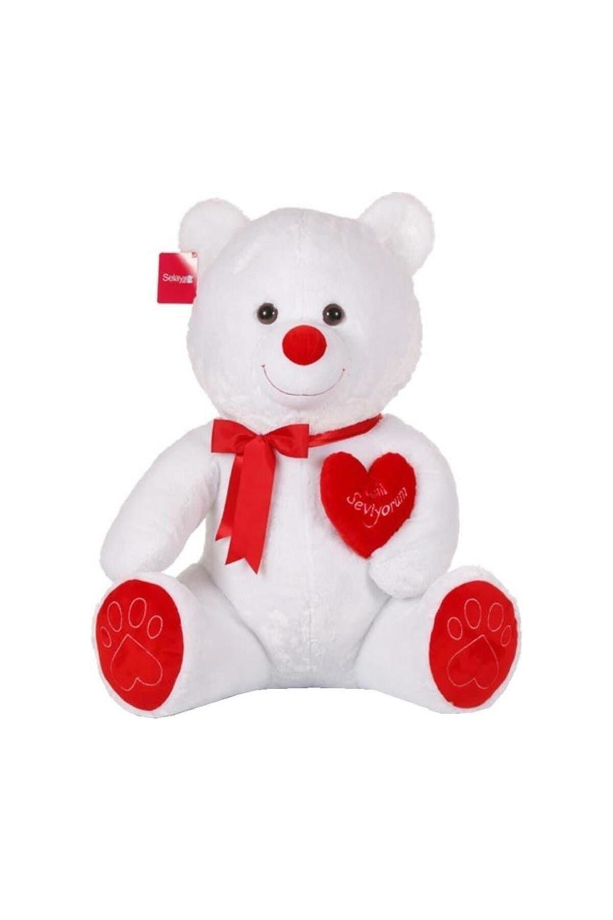 selay Peluş Yumoş Ayı Beyaz 50 Cm