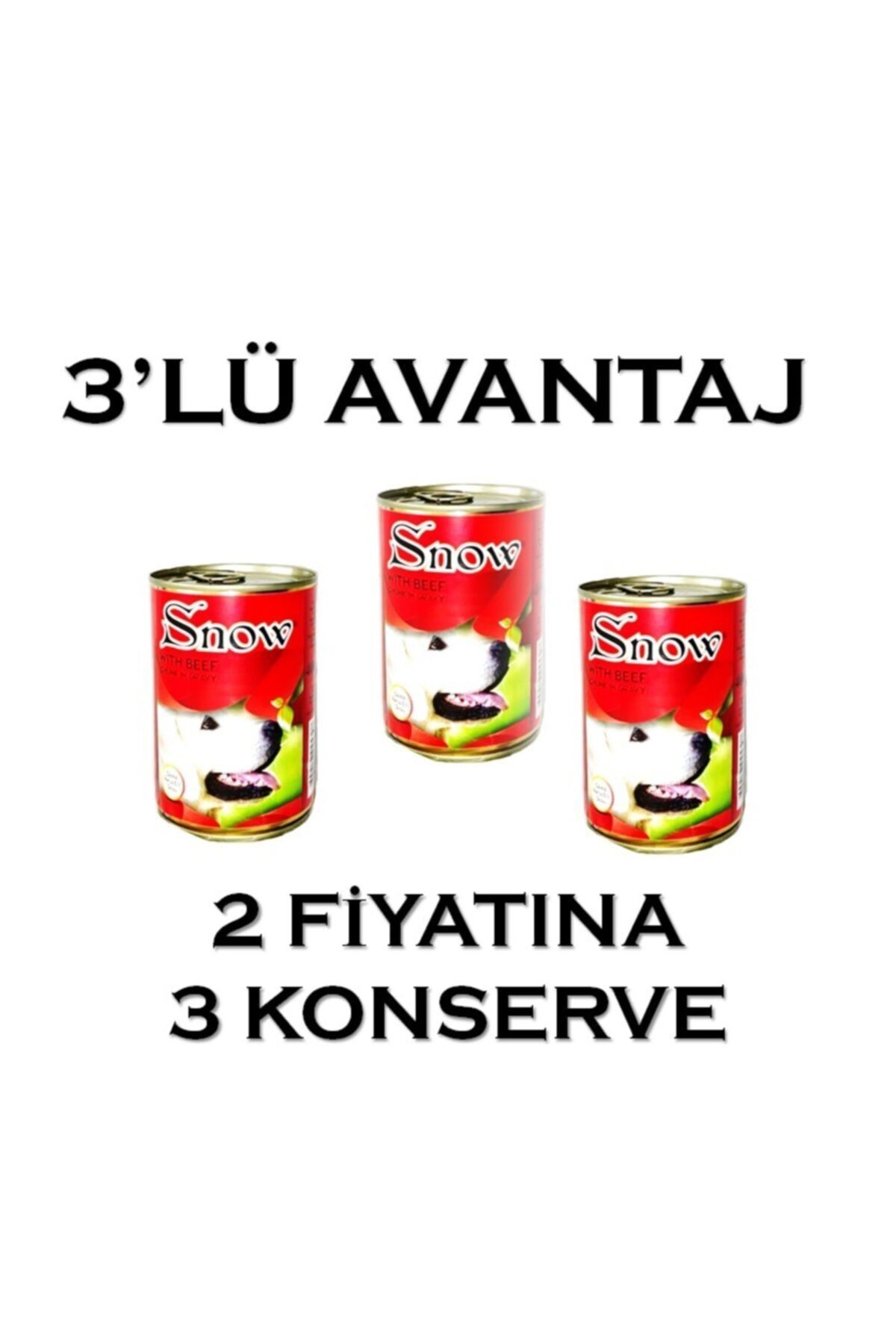 Snow Dog 3'lü Kuzu Etli Köpek Konserve Maması