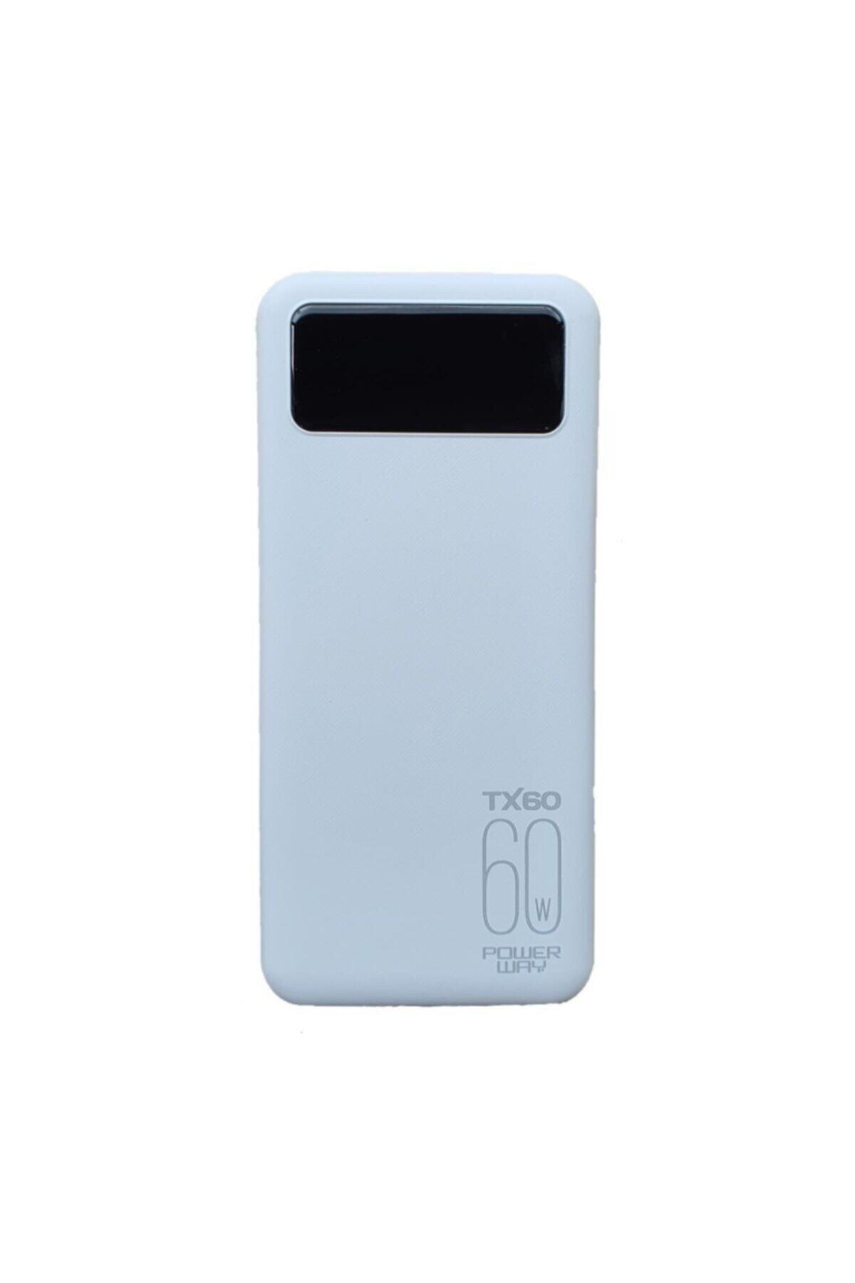 POWERWAY Tx60 60000 Mah Powerbank Fenerli Taşınabilir Şarj Aleti Dijital Göstergeli