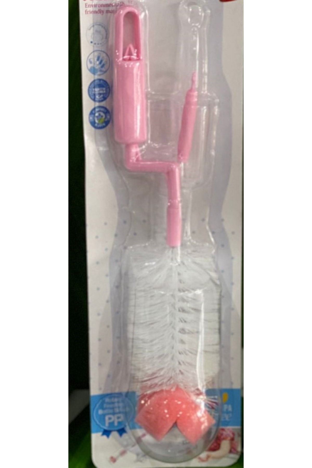 MorzaYolu Plastik Biberon Ve Şişe Fırçası 28cm Pembe