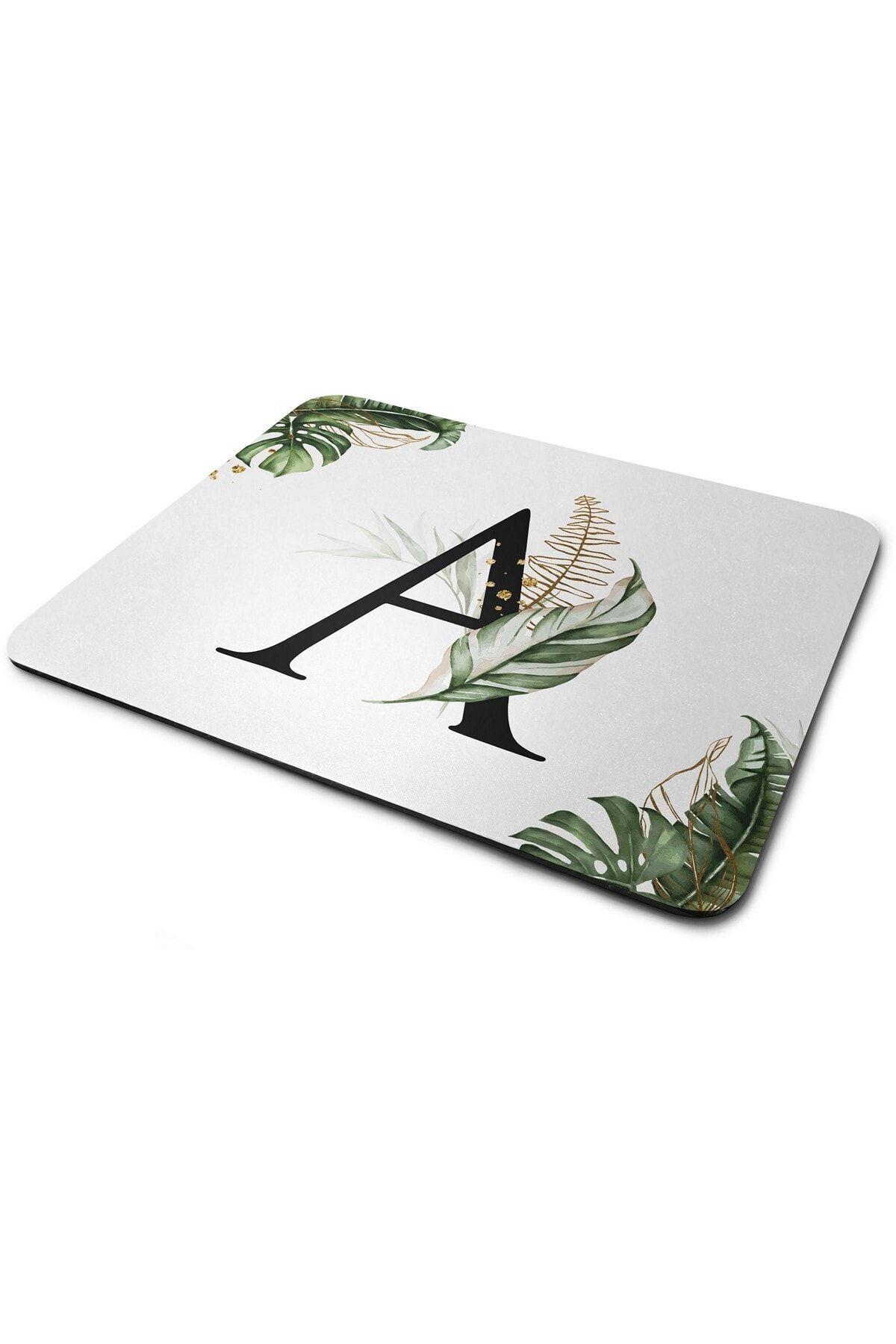 WuW Tropik Desenli A Harfli Kaymaz Taban Dikdörtgen Mousepad