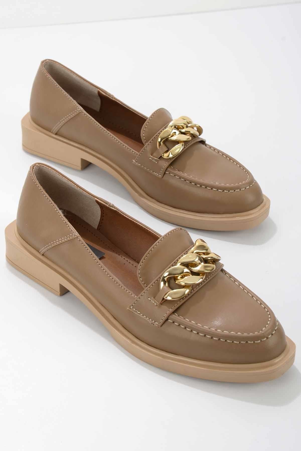 Bambi Vizon Kadın Loafer Ayakkabı K01997010109