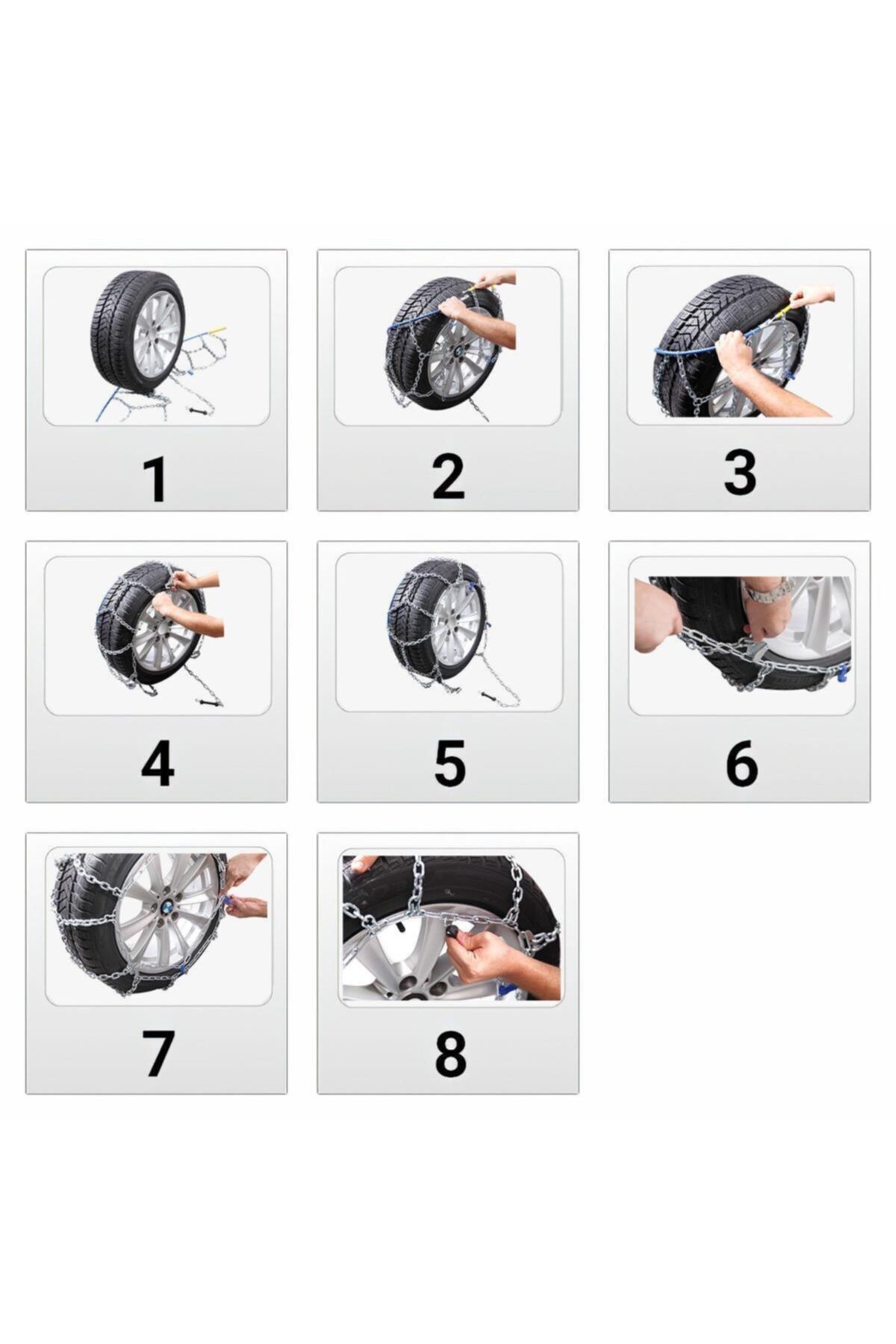 MEFATECH Kar Zinciri 225/55/r16 4x4 Tipi Binek Suv Minibüs Takmatik Kolay Montaj