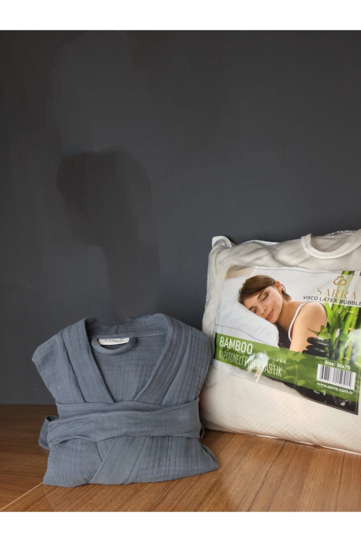 bassell Unisex 4 Kat Müslin Sabahlık