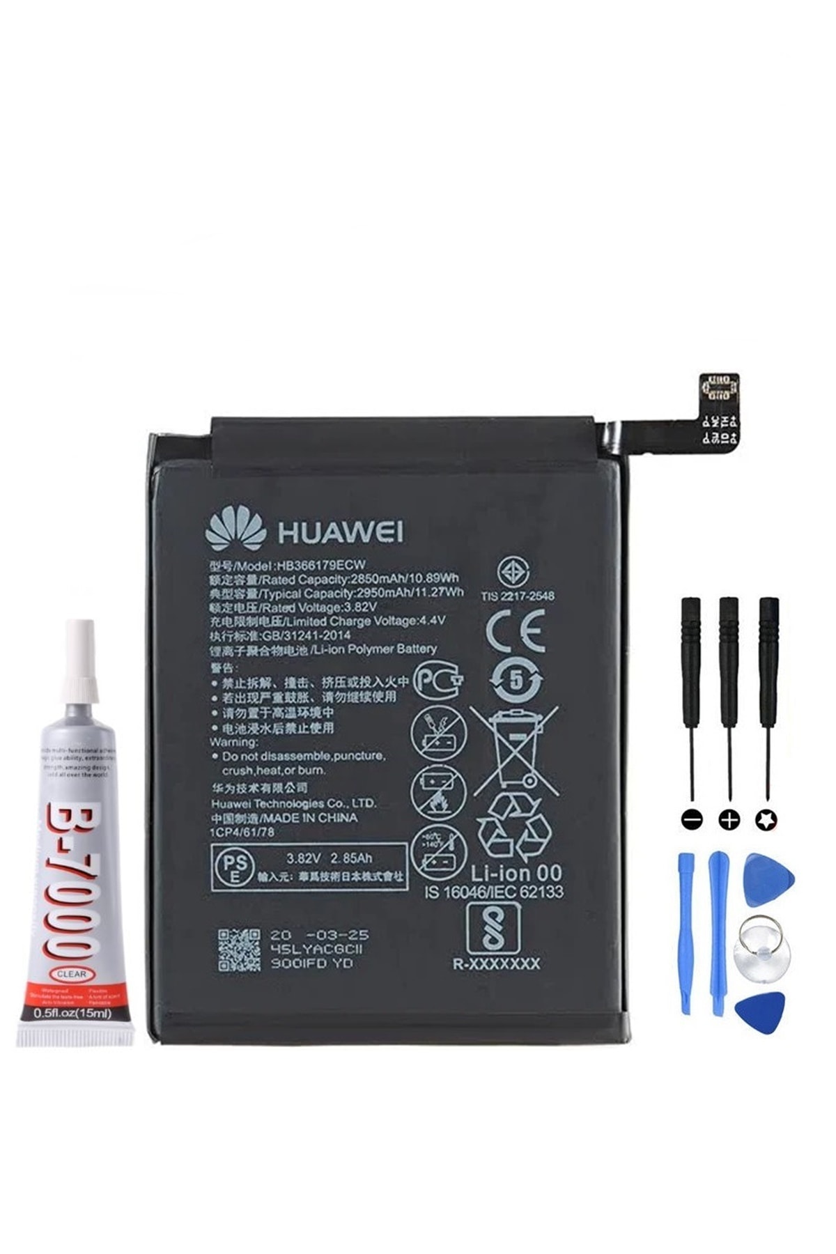 TURANTECH Tam Orjinal Huaweı Nova 2 Pıc-lx9 Pil Batarya Hb366179ecw Batarya Kodu Yeni Tarihli Garantili Ürün