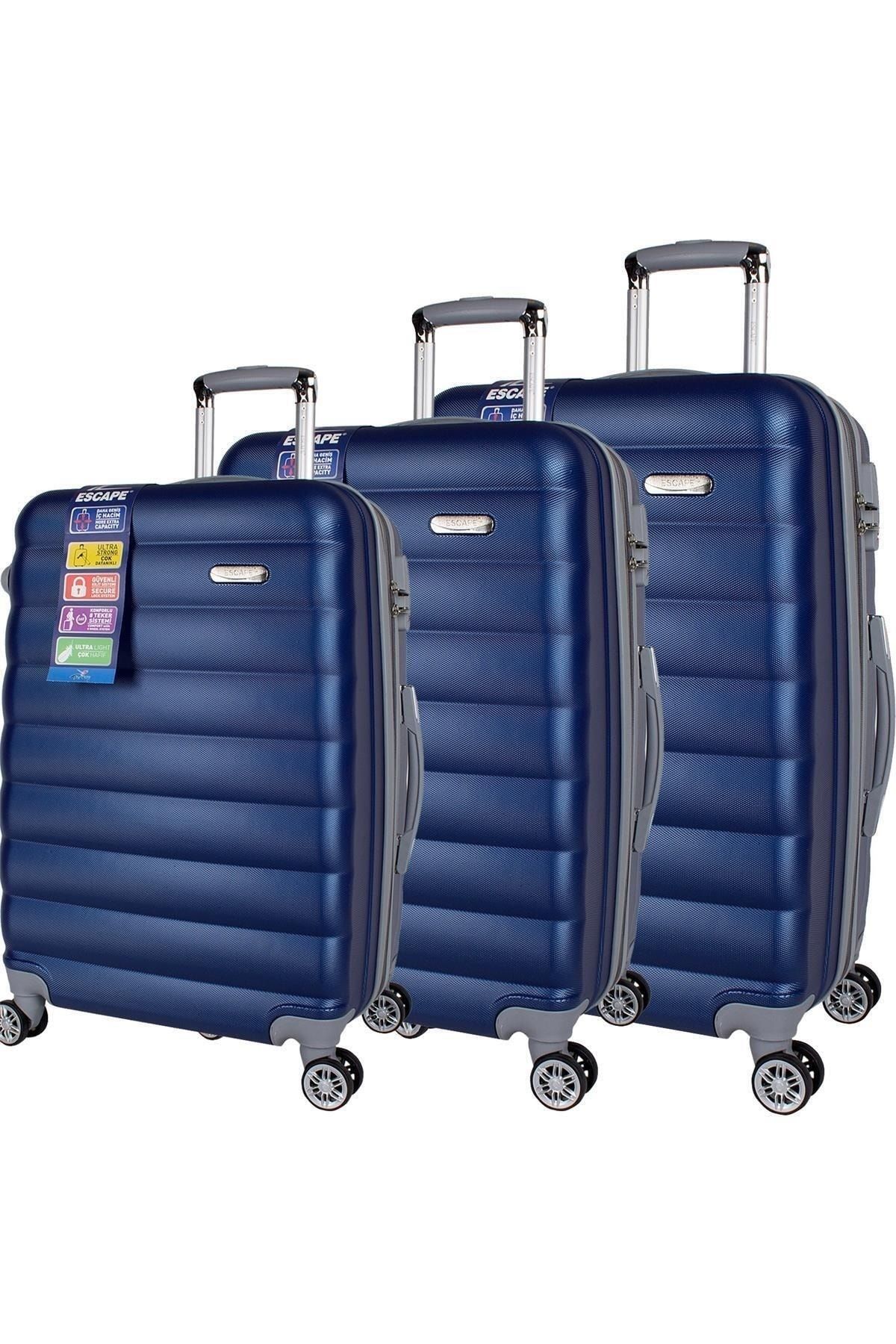 ESCAPE 01 Körüklü 4 Tekerlekli Abs 3 Lü Set Lacivert