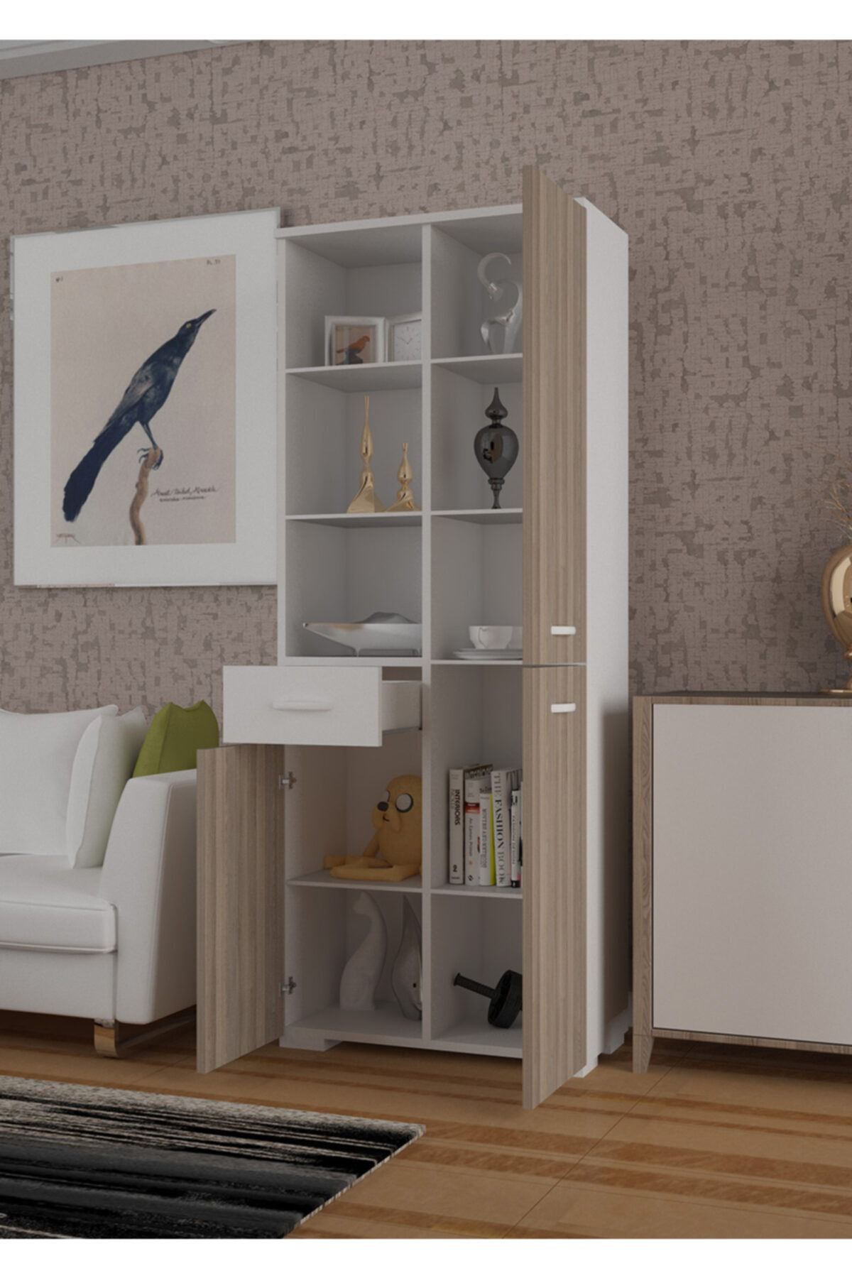 Modilayn Banyo Dolabı Çok Amaçlı Dolap Mutfak Dolabı Ofis Dolabı Raflı
