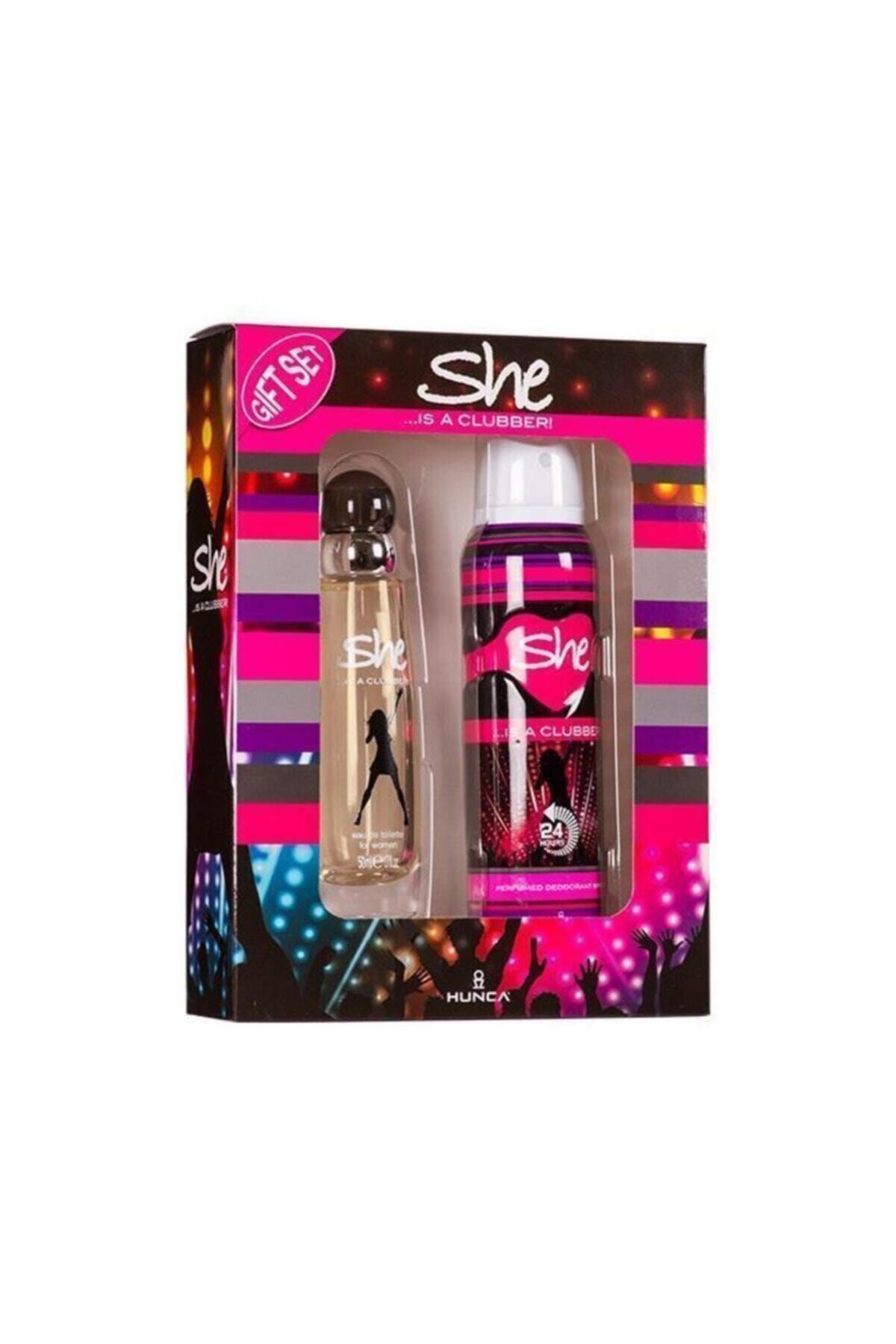 She Clubber Edt 50 ml 150 ml Deodorant Kadın Parfüm Seti 8690973366825