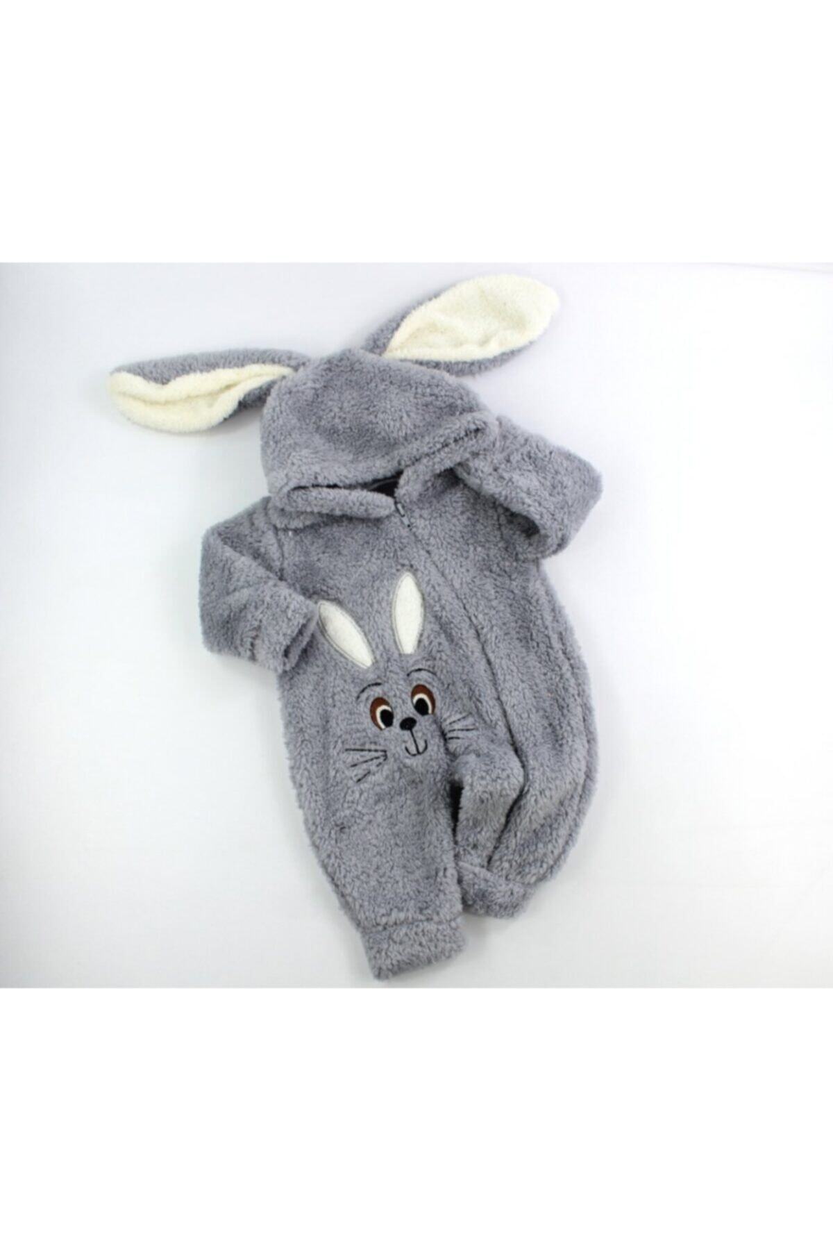 newstar kids %100 Pamuk Tavşan Kulaklı Welsoftlu Bebek Tulum