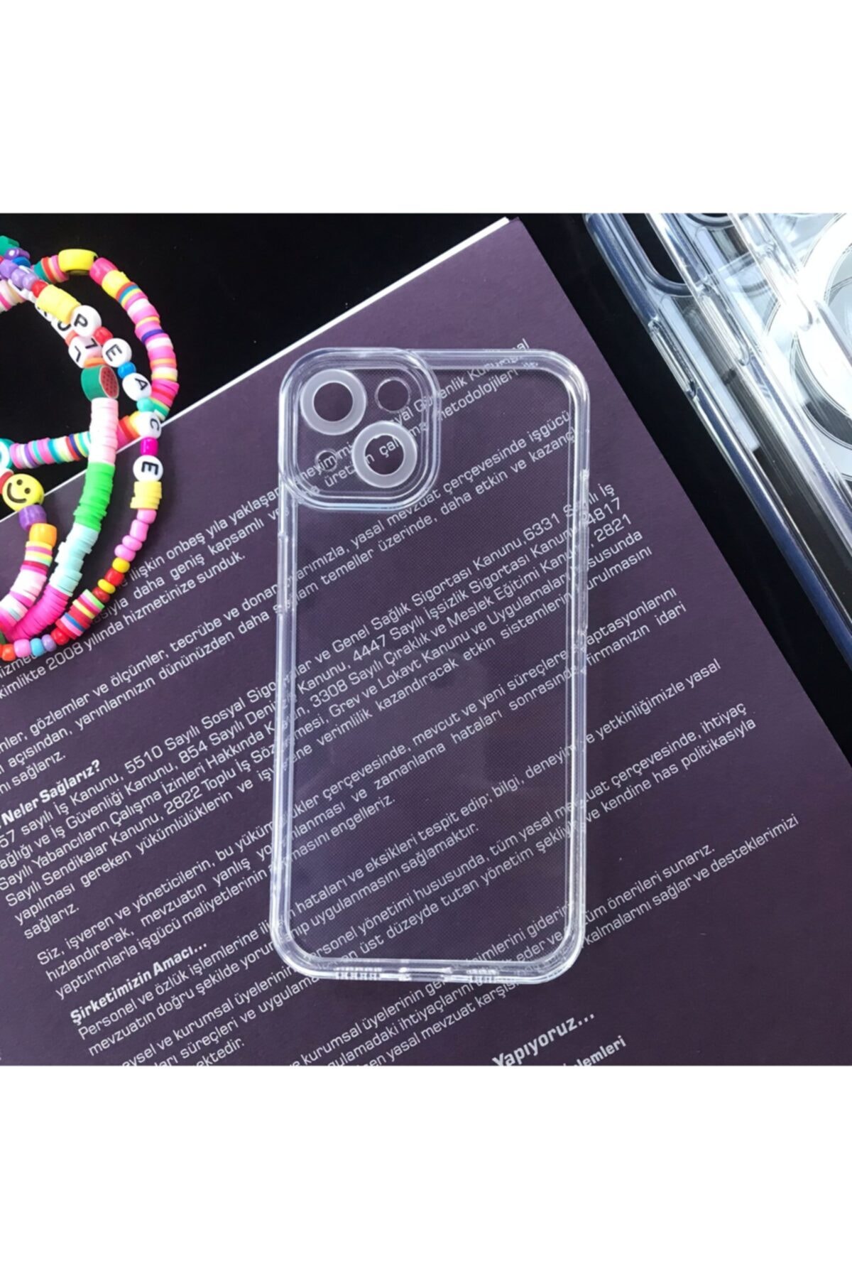 Mislina Iphone 13 Uyumlu A+ Kalite Kamera Korumalı Şeffaf Kılıf