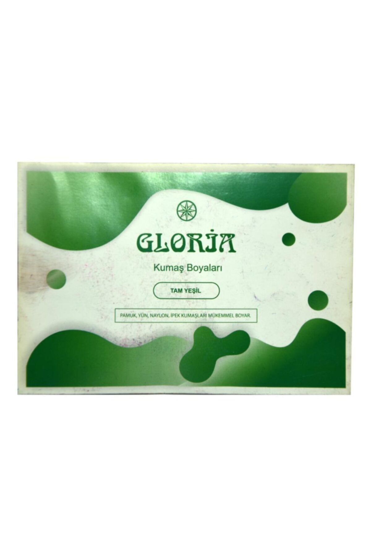 Gloria Tam Yeşil Renkli Pamuk Yün Naylon Ipek Kumaş Boyası 10gr